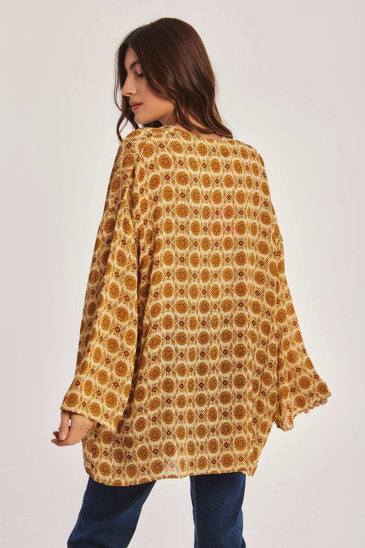 Women Regular Fit Kimono - Multicolorcolor