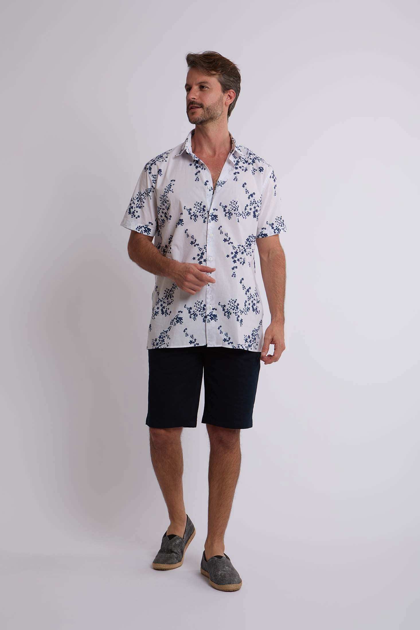 Men Regular Fit Bermuda - Navy