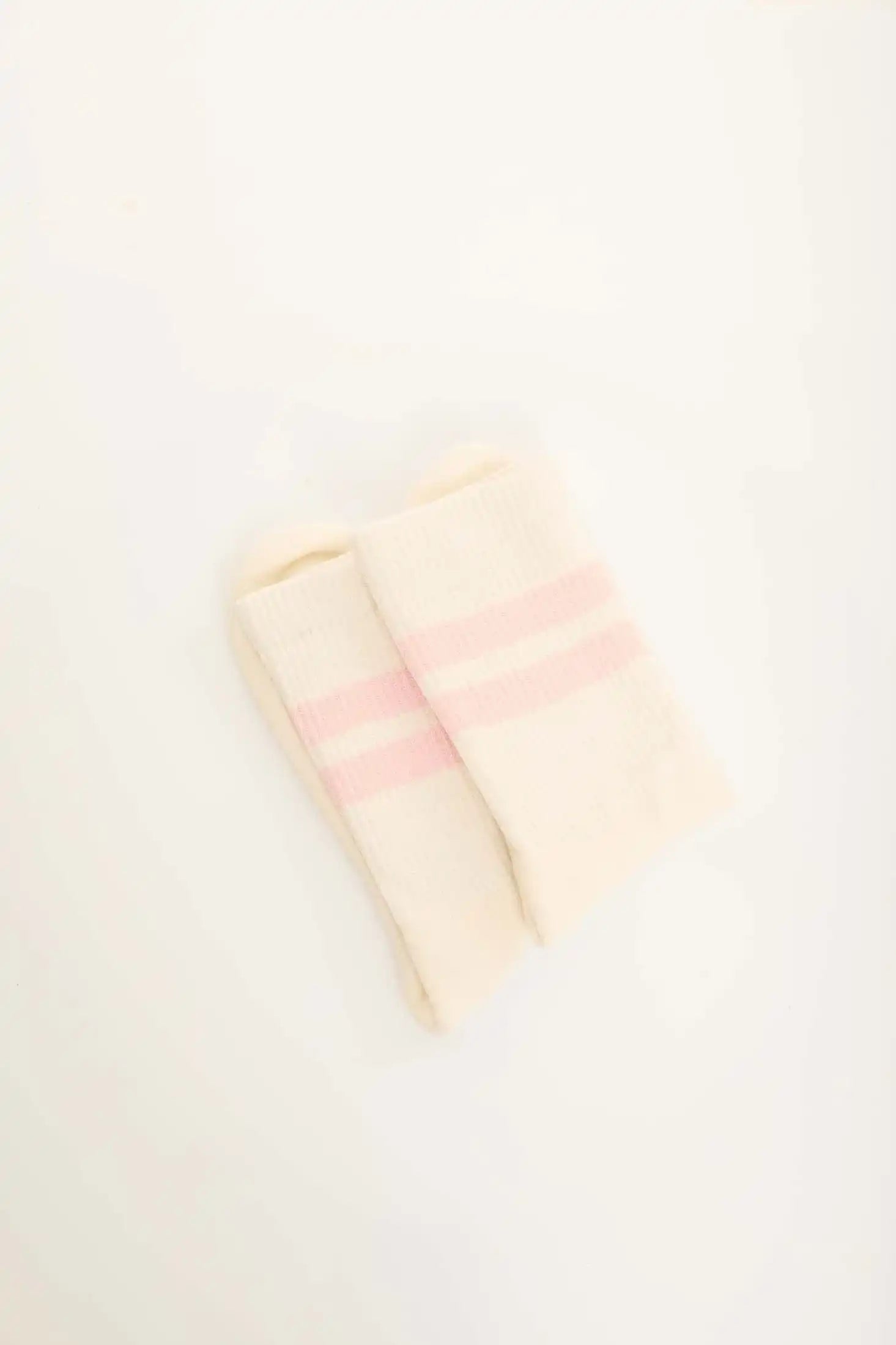 Ribbed Ankle-Length Striped Sport Socks