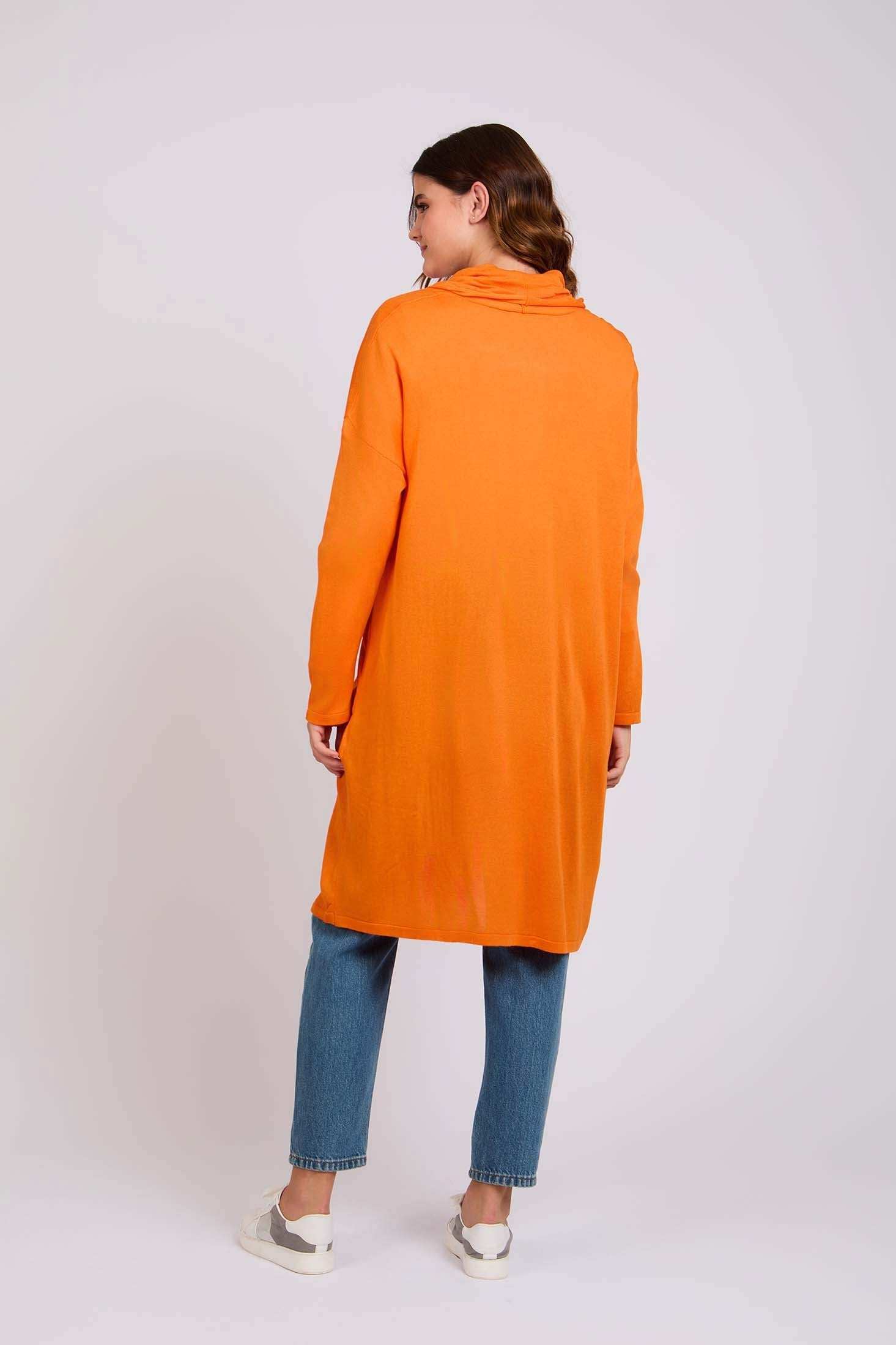 Women Regular Fit Cardigan - Musk Orange