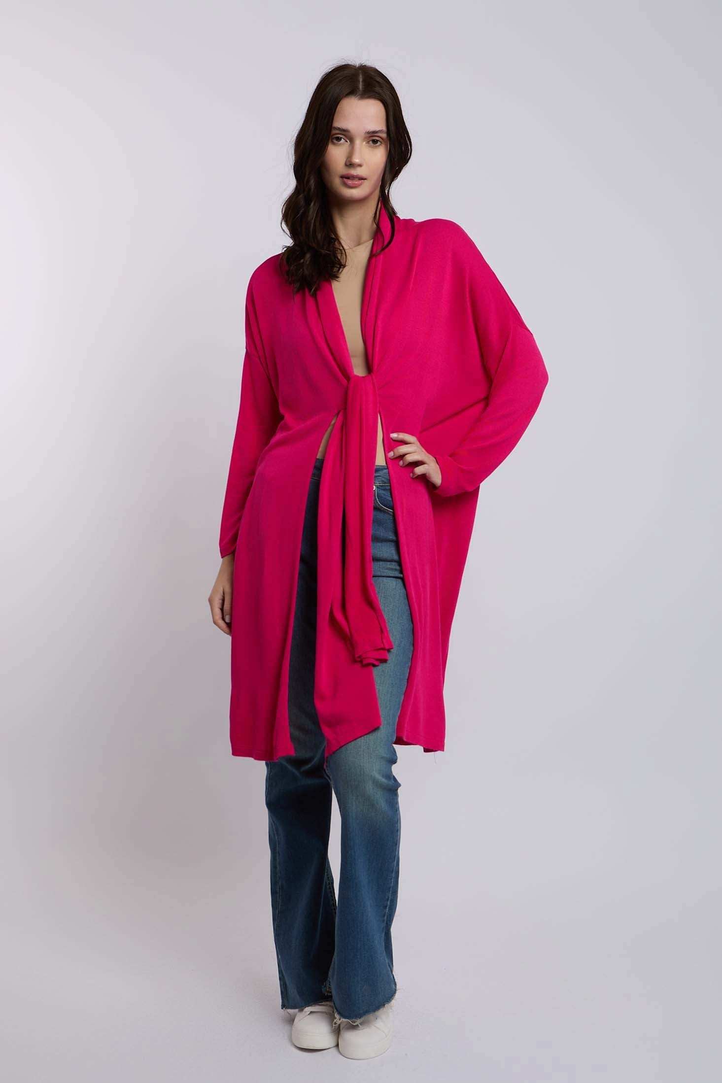 Women Regular Fit Cardigan - Pink