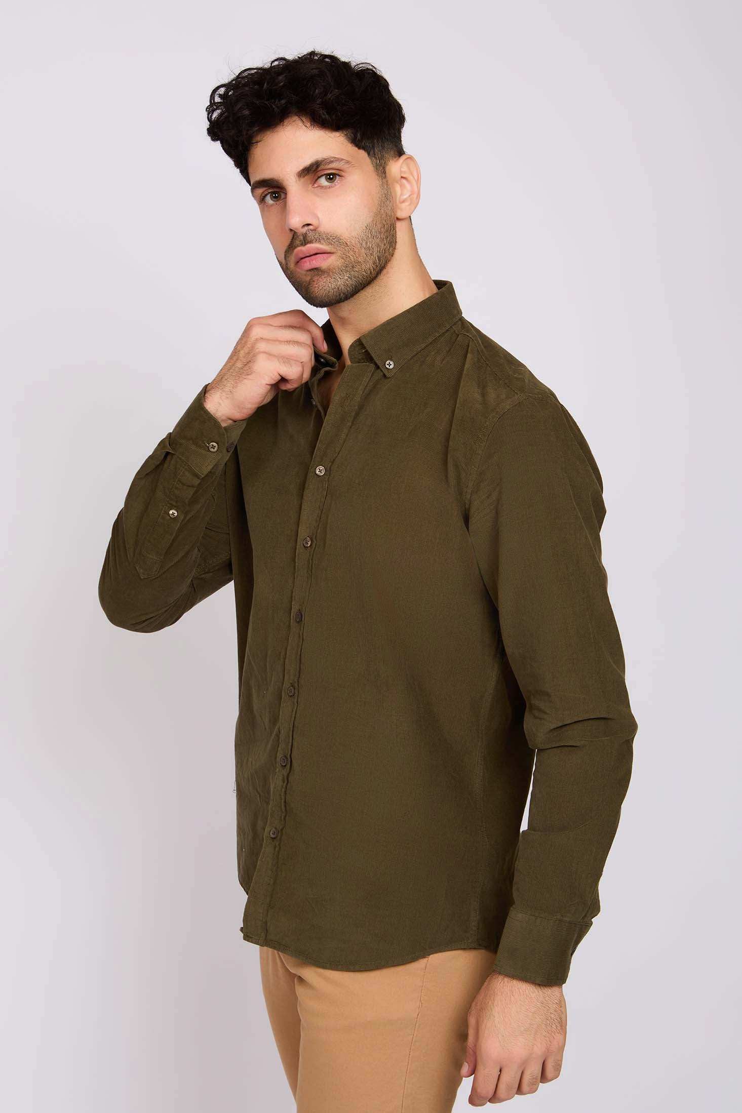 Men Regular Fit Shirt Green