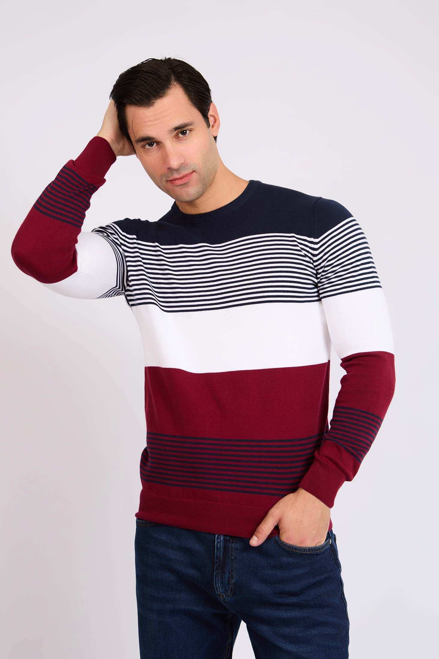 Men Regular Fit Pullover Red