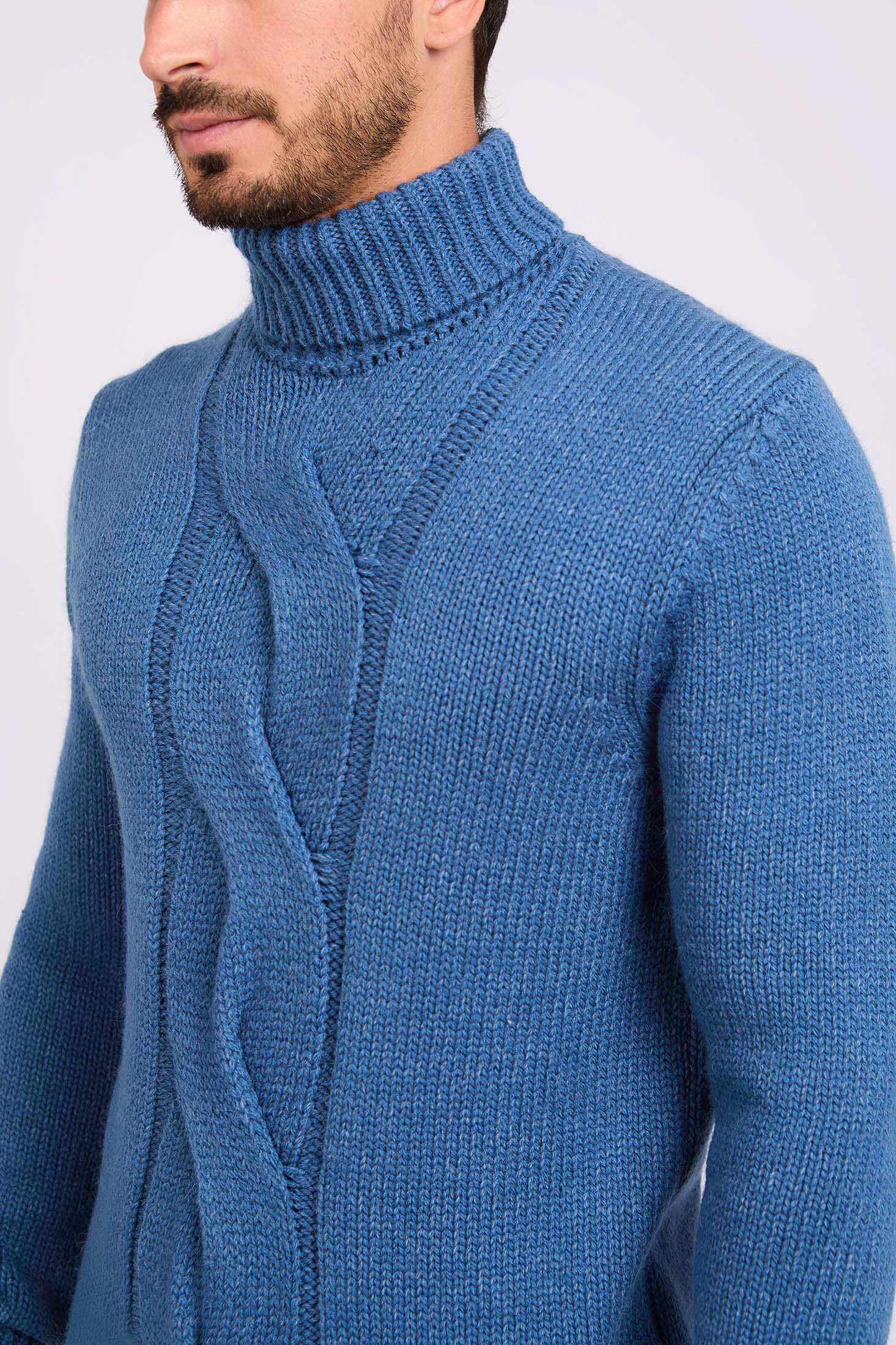 Men Regular Fit Pullover Blue