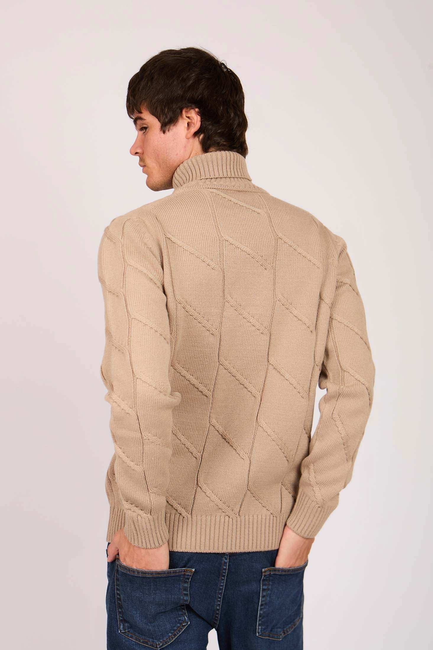 Men Regular Fit Pullover Brown