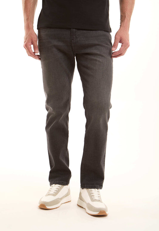 Dark Grey Straight Jeans