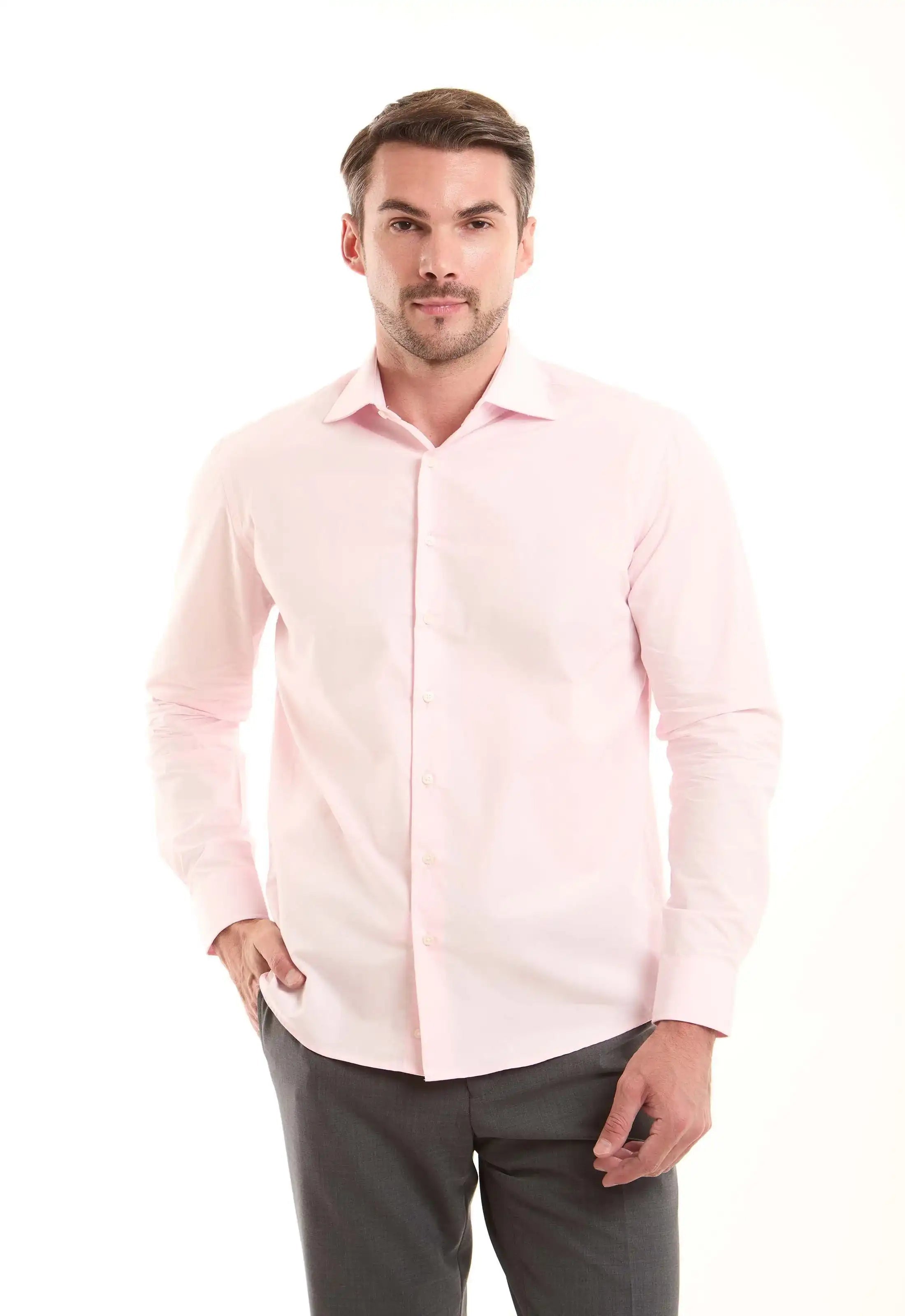 Solid Long Sleeves Buttoned Shirt