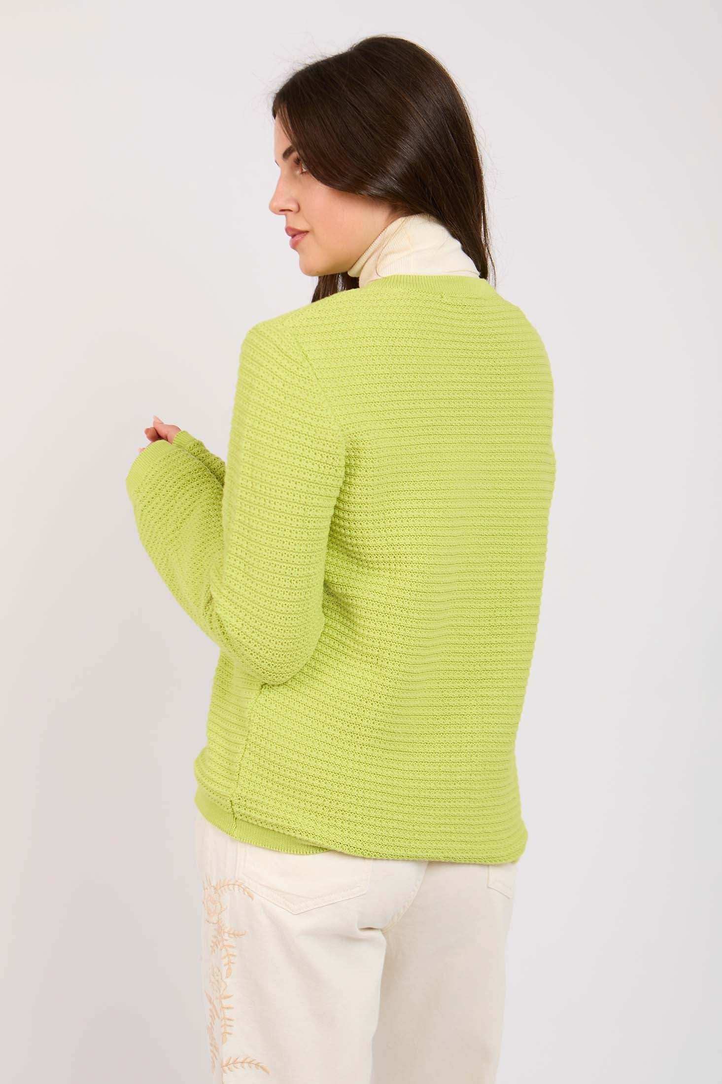 Women Regular Fit Cardigan Green