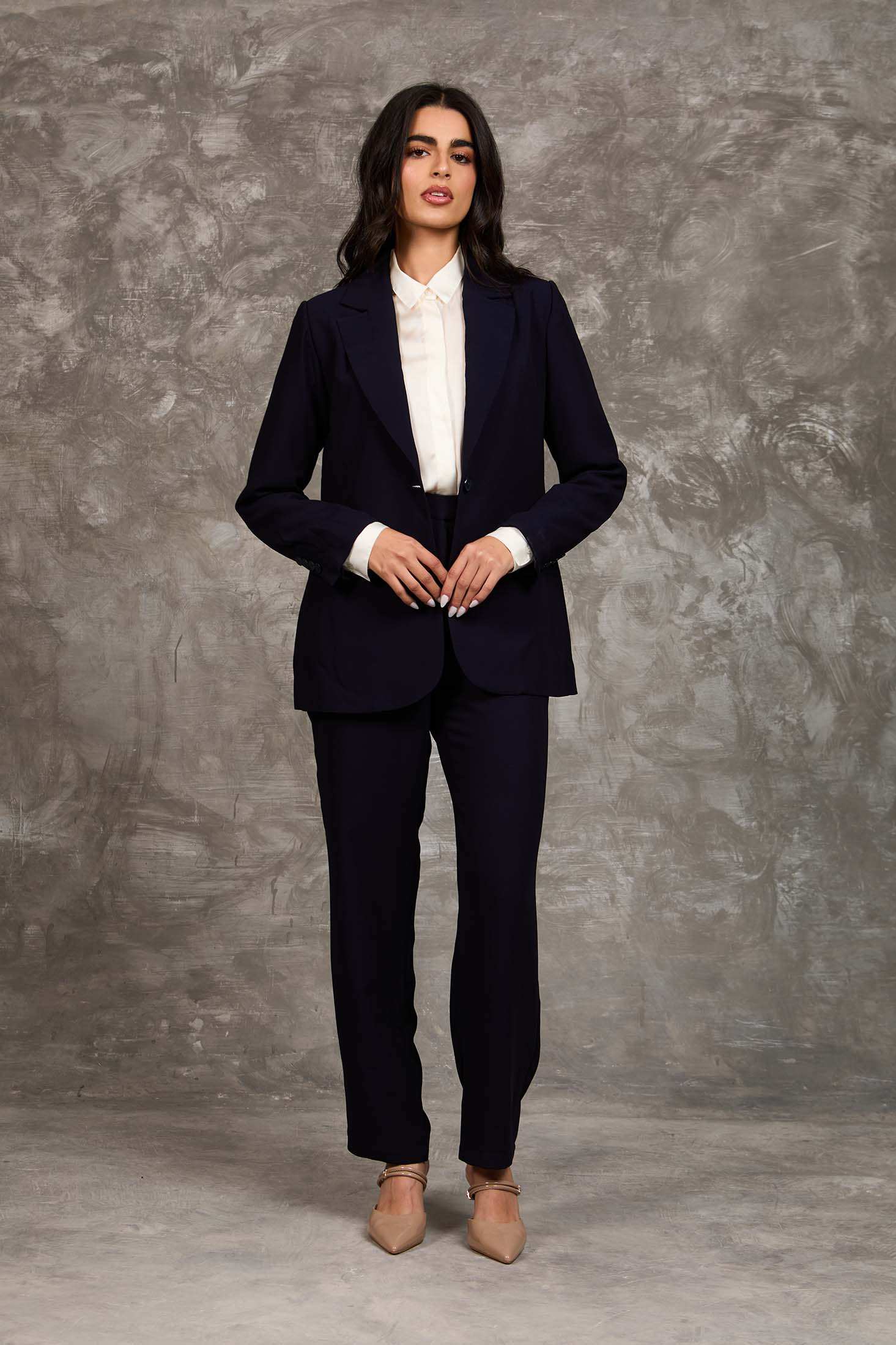 Classic Satin Button-Down Shirt
