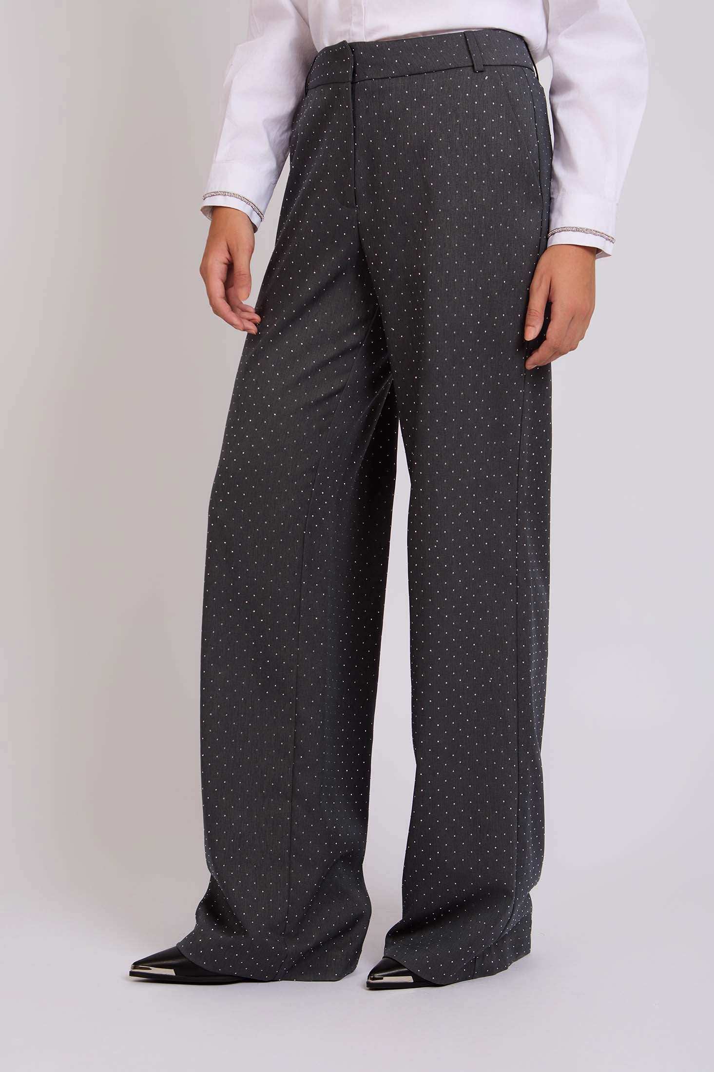 Women Regular Fit Pants Grey