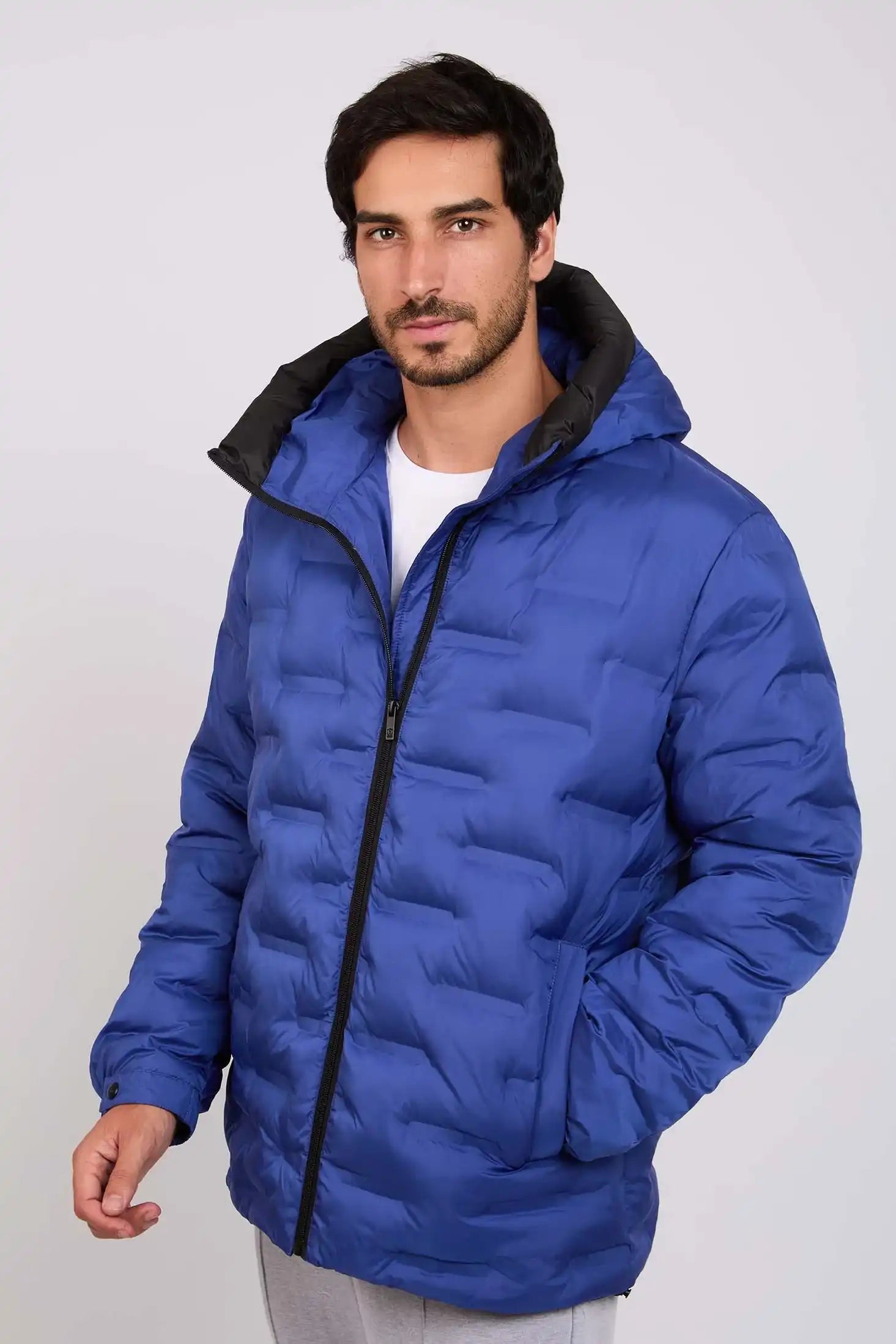 Men Regular Fit Jacket Blue