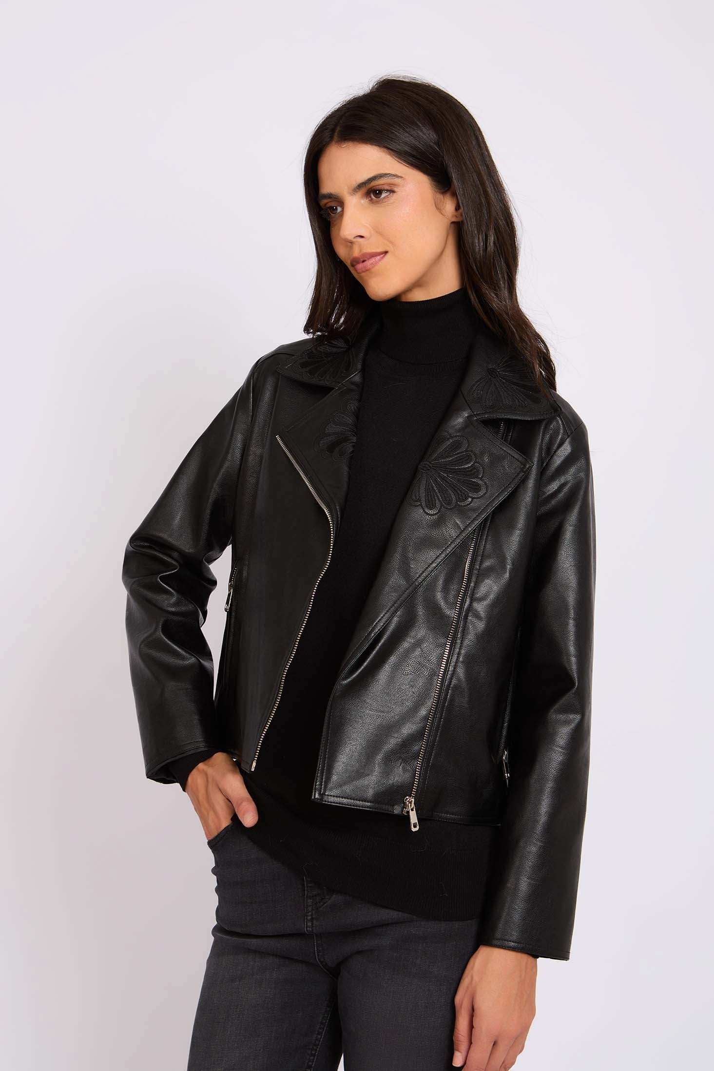 Women Regular Fit Jacket Black