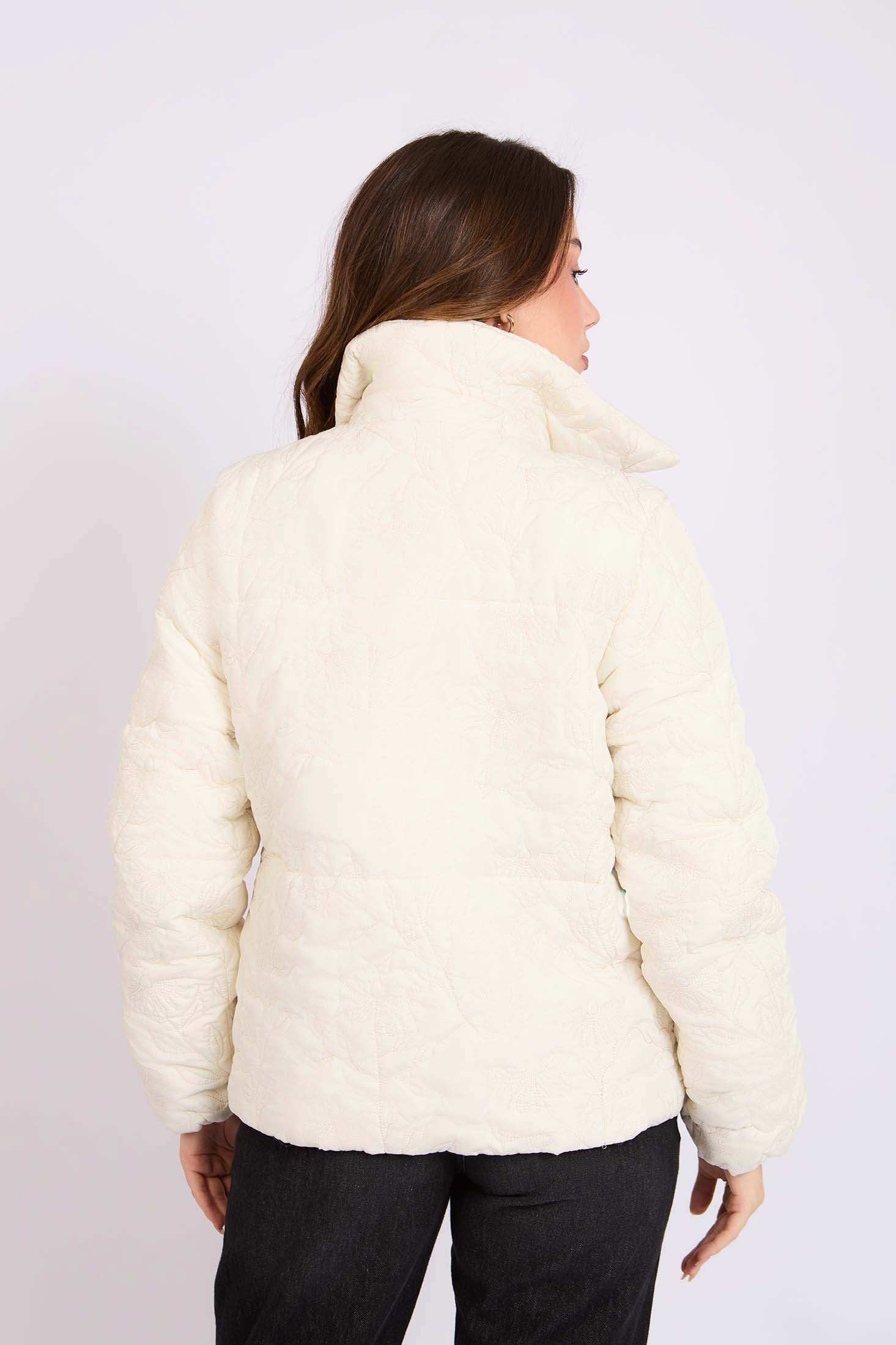 Women Regular Fit Jacket Off White