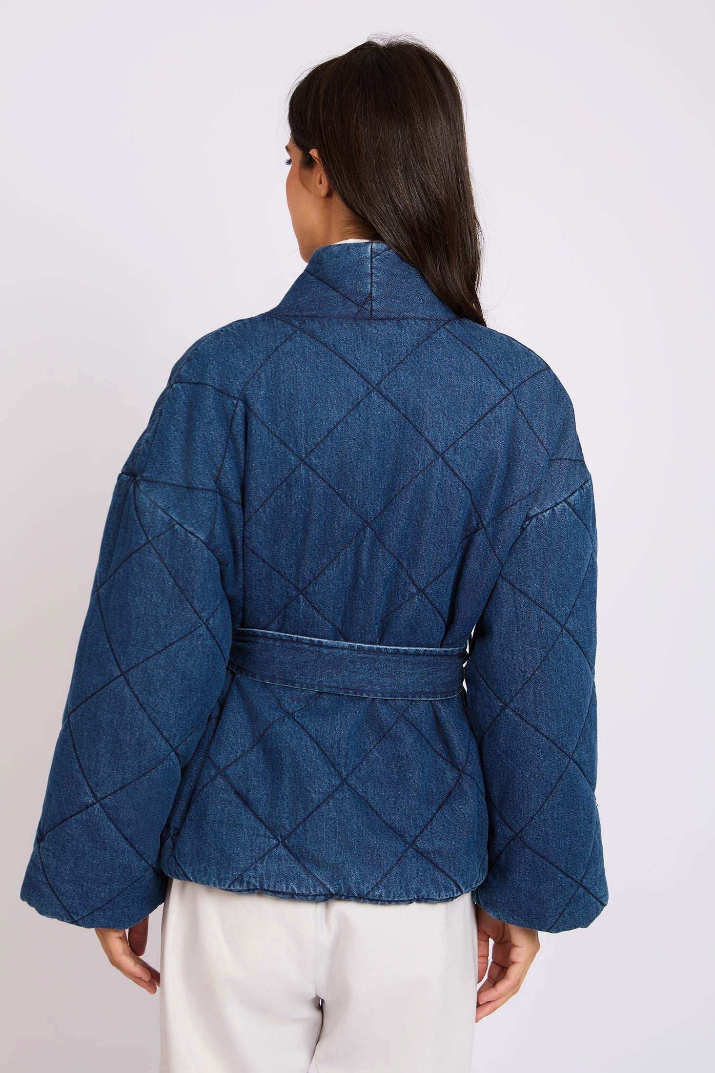 Women Regular Fit Kimono Dark Blue