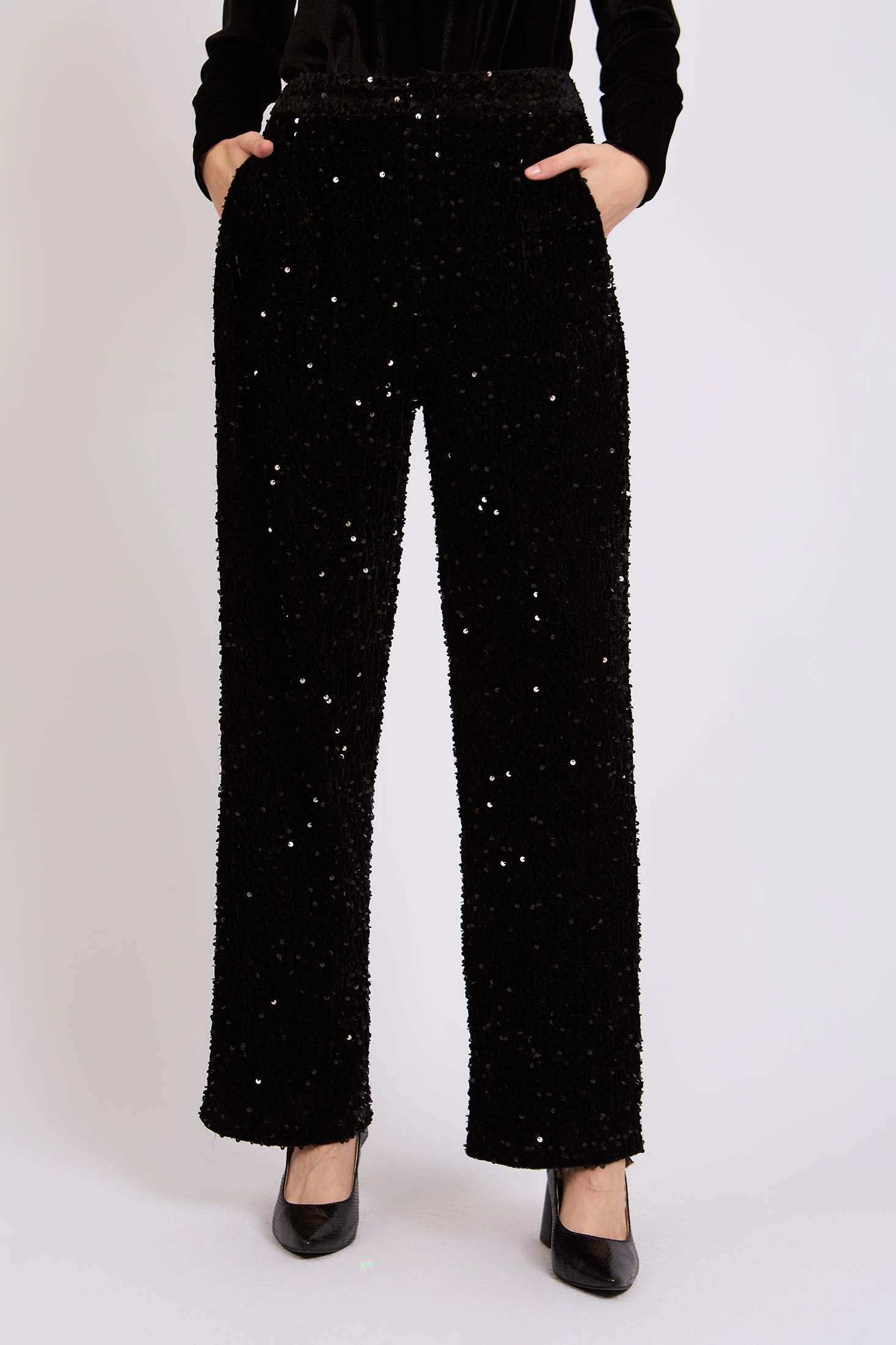 Women Regular Fit Pants Black
