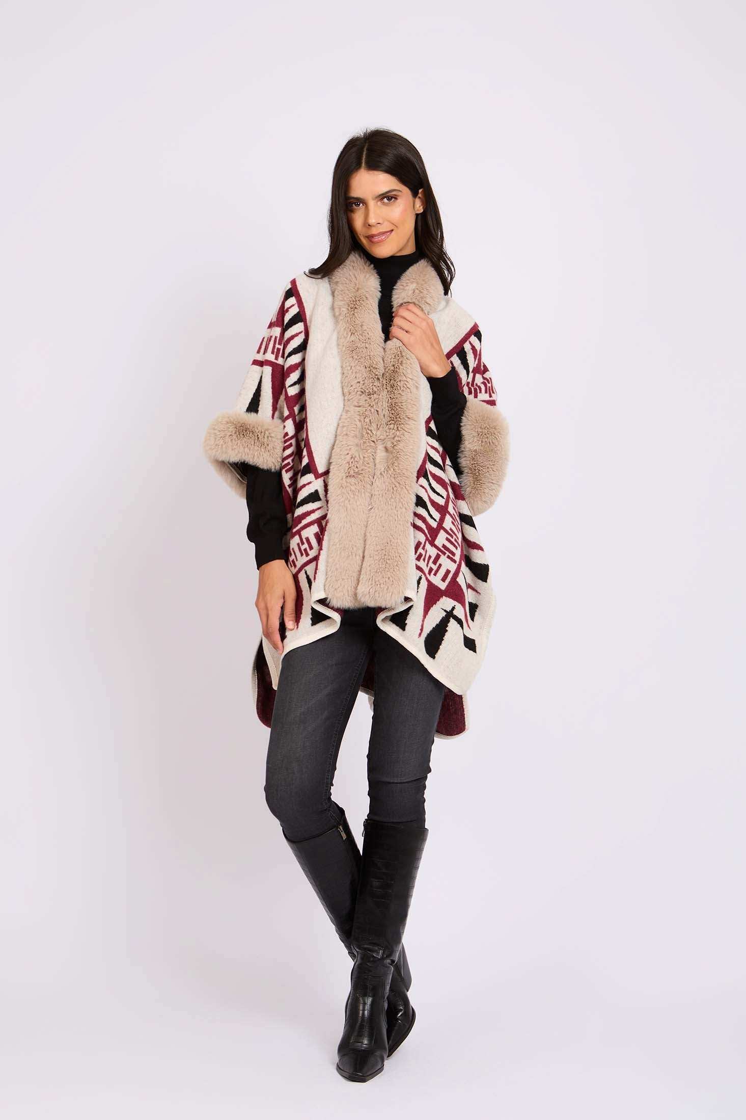 Women Regular Fit Poncho Multicolor