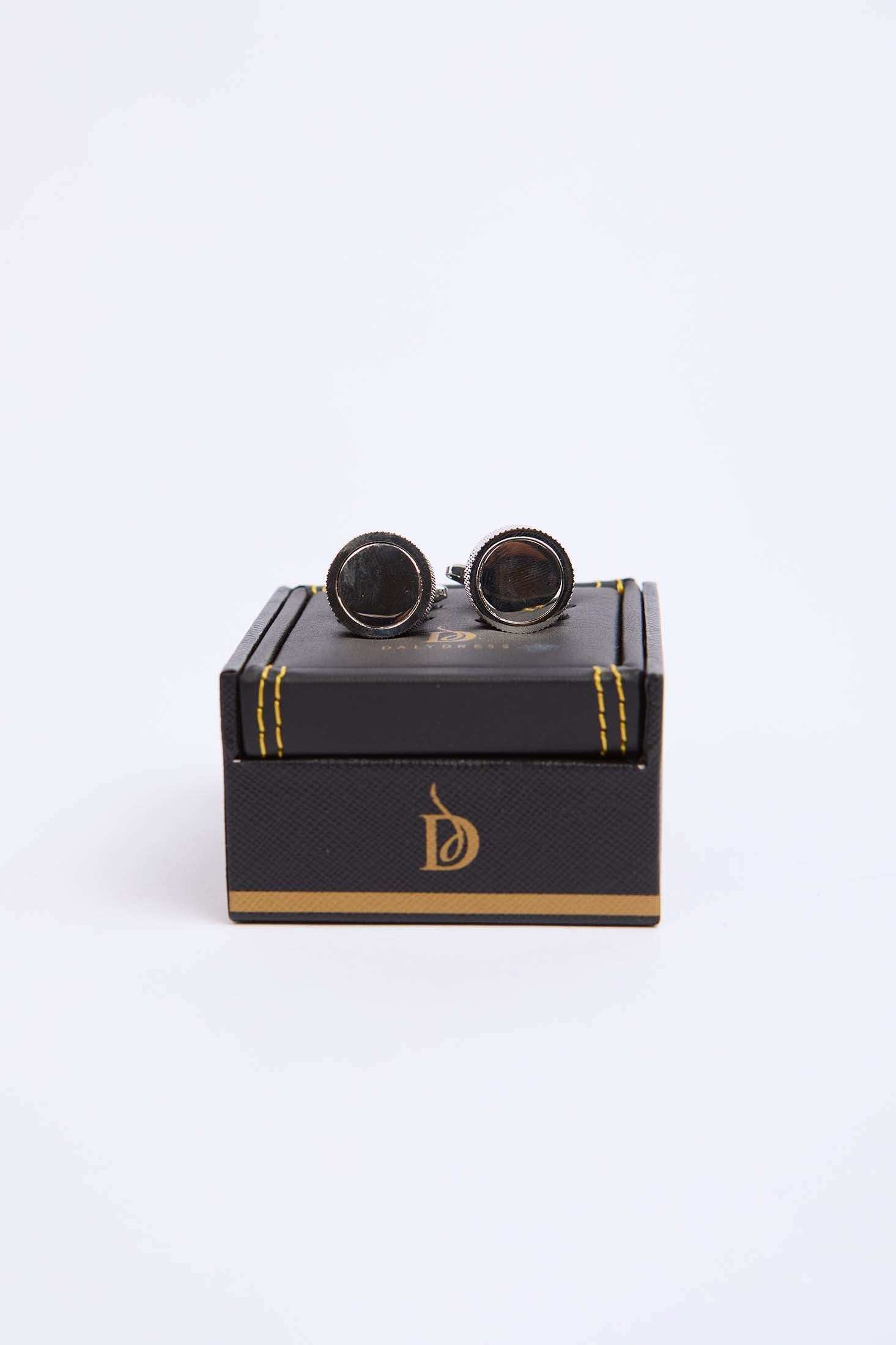 Men Regular Fit Cufflink Grey