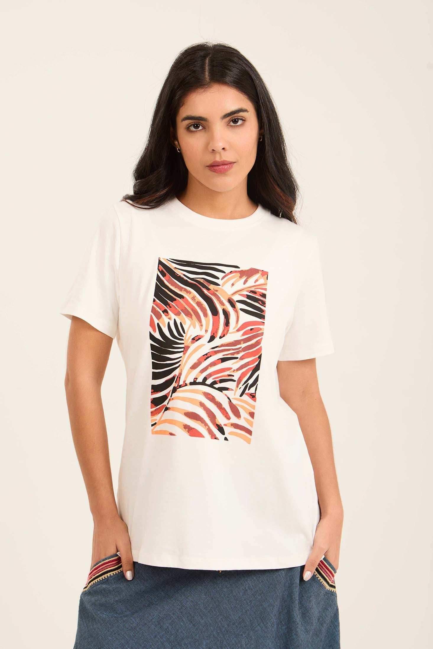 Short Sleeves Printed Cotton Tee