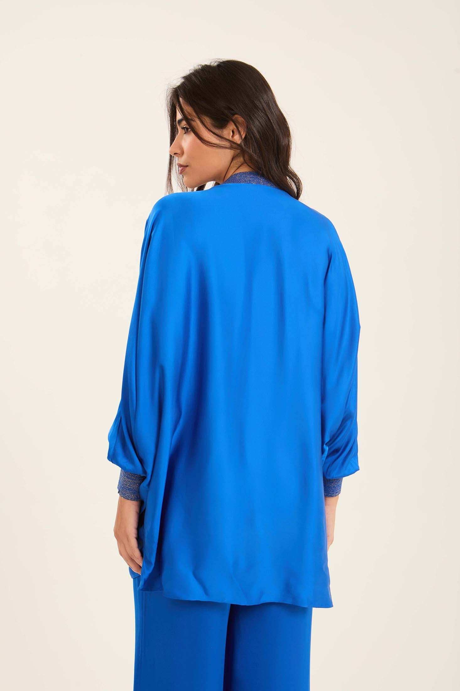 Colorful Ribbed V-Neck Tunic