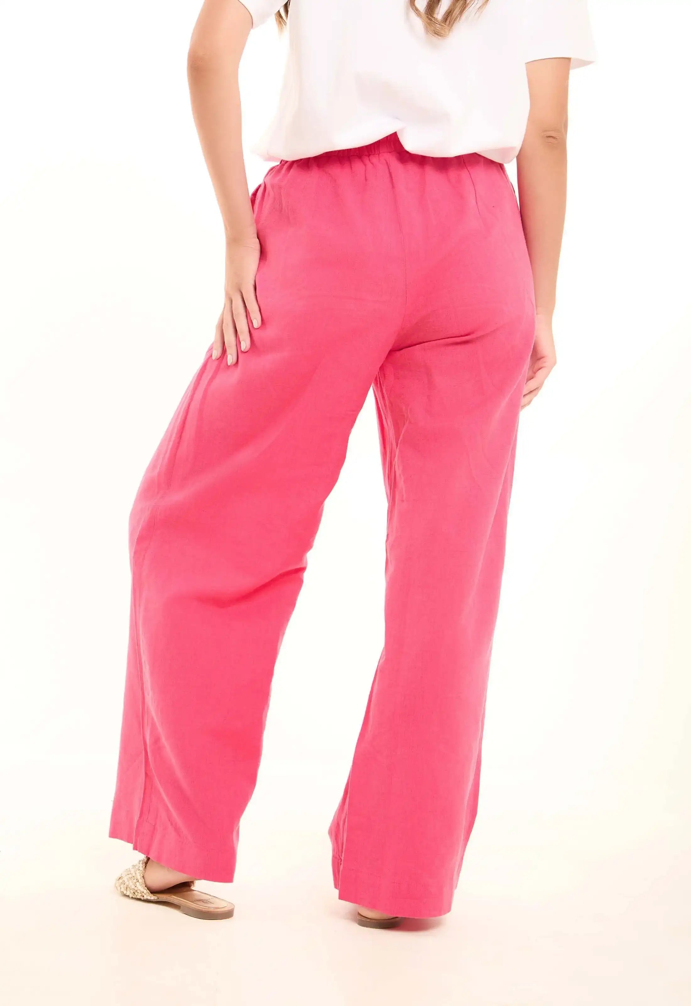 Relaxed Wide-Leg Linen Pants
