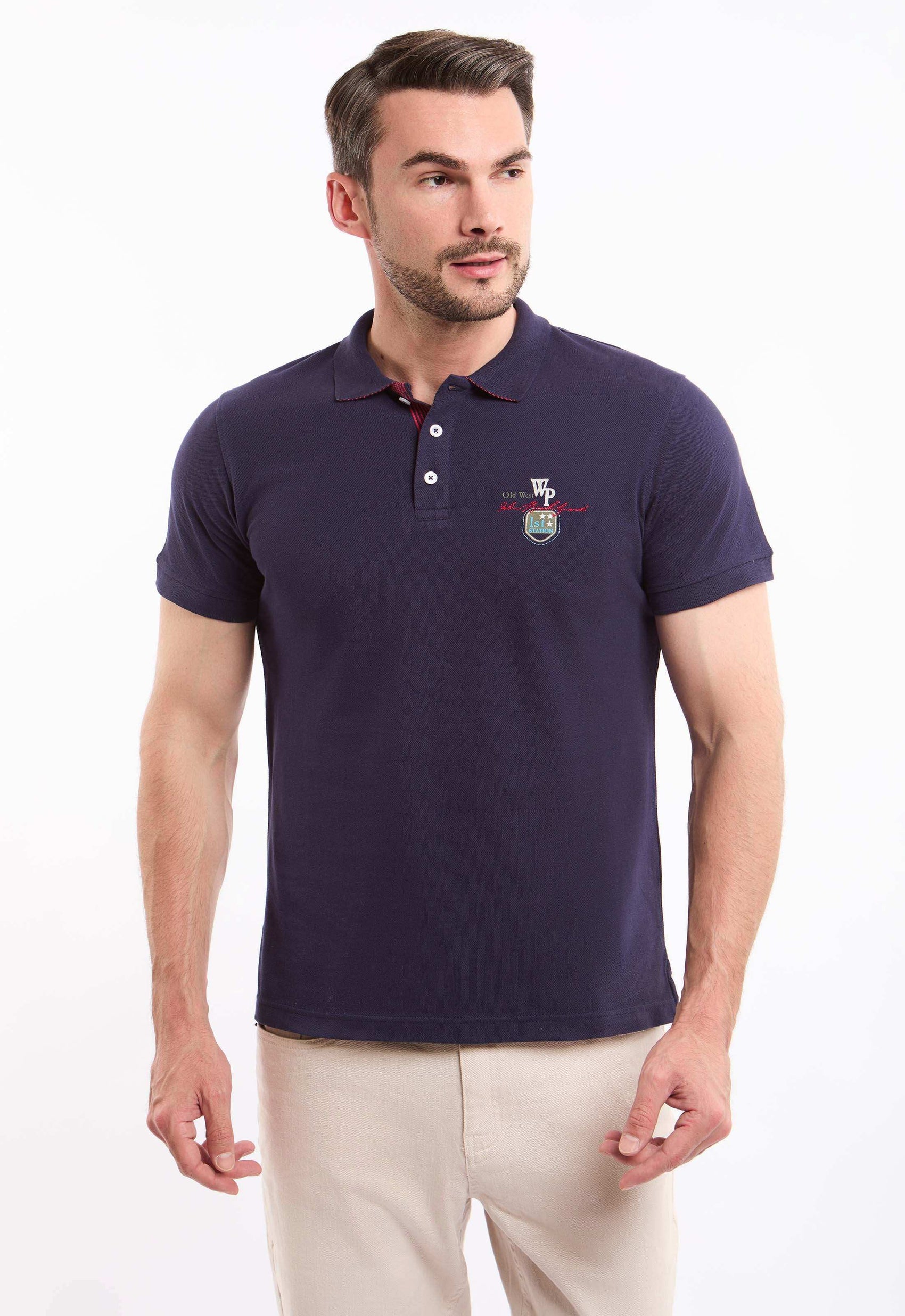 Pique Short Sleeves Buttoned Polo Shirt