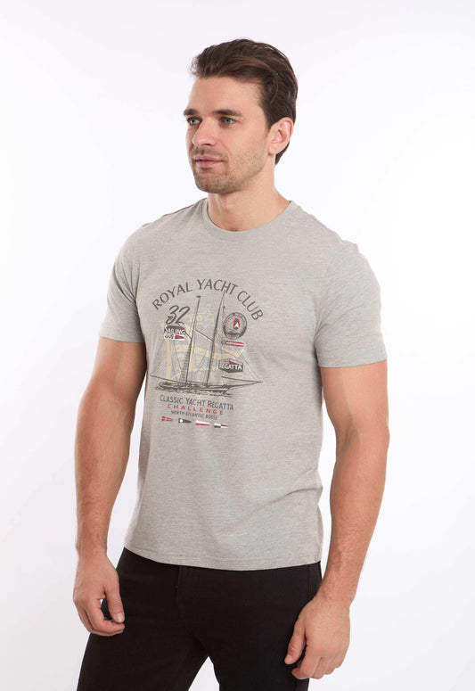 Crew Neck Printed "Yacht" Comfy Tee