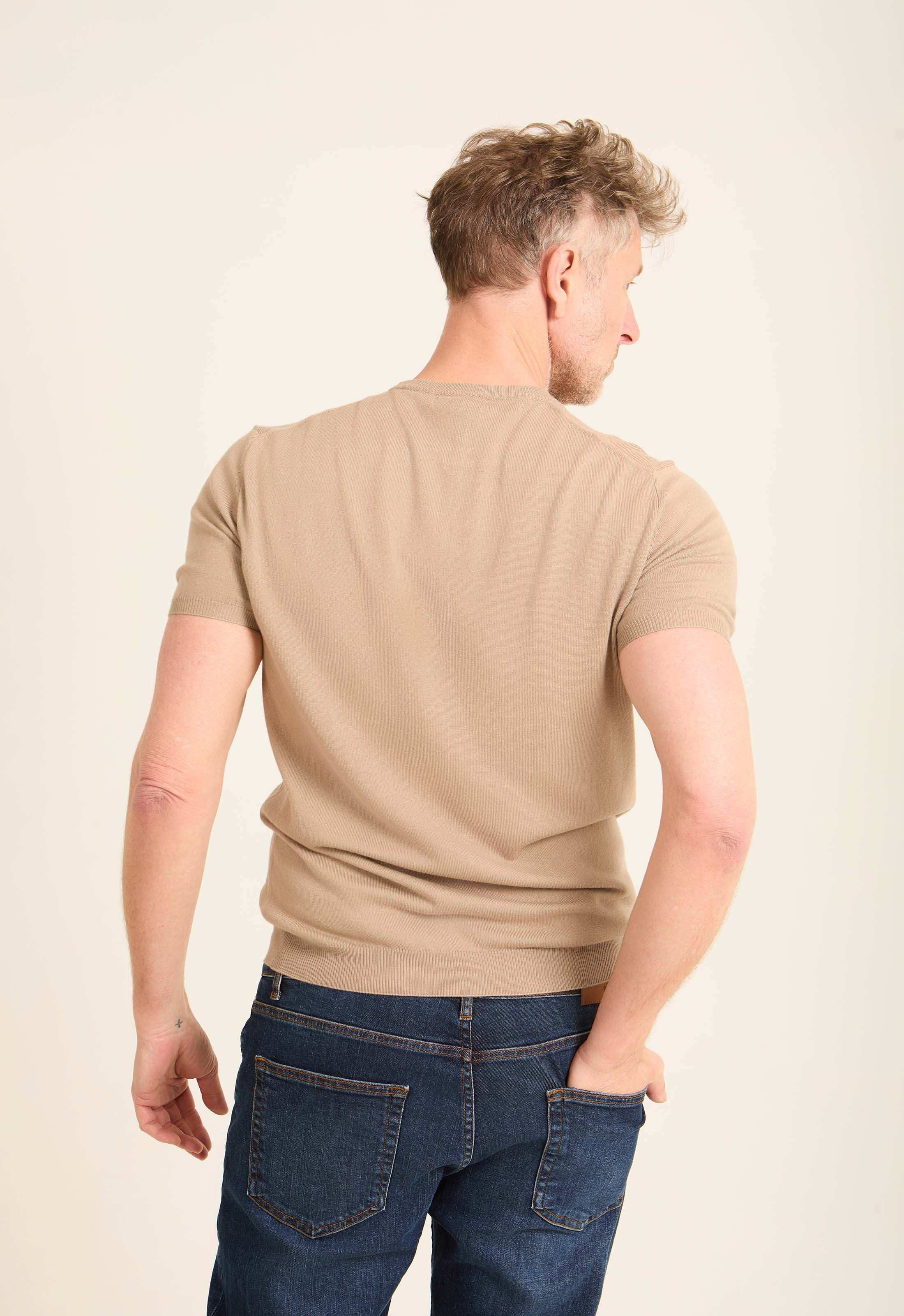 Ribbed Neck & Sleeves Regular Fit Tee