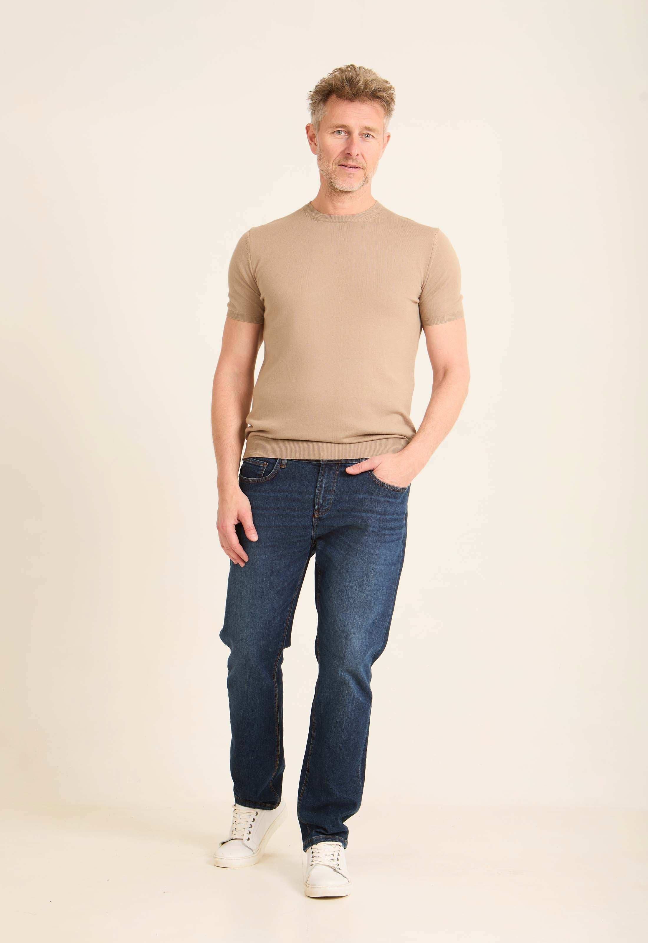 Ribbed Neck & Sleeves Regular Fit Tee