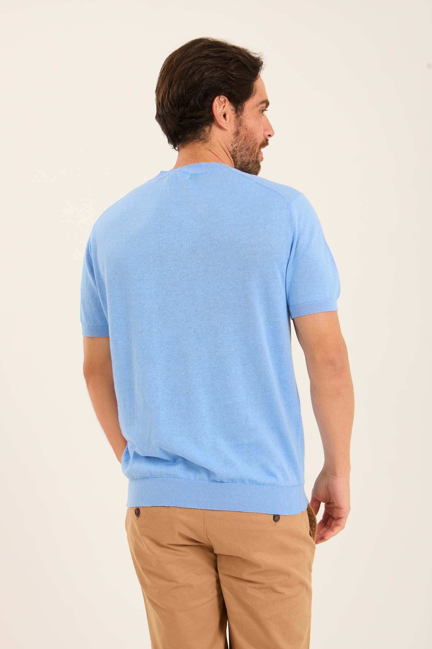 Short Sleeves Textured Tee with Hem