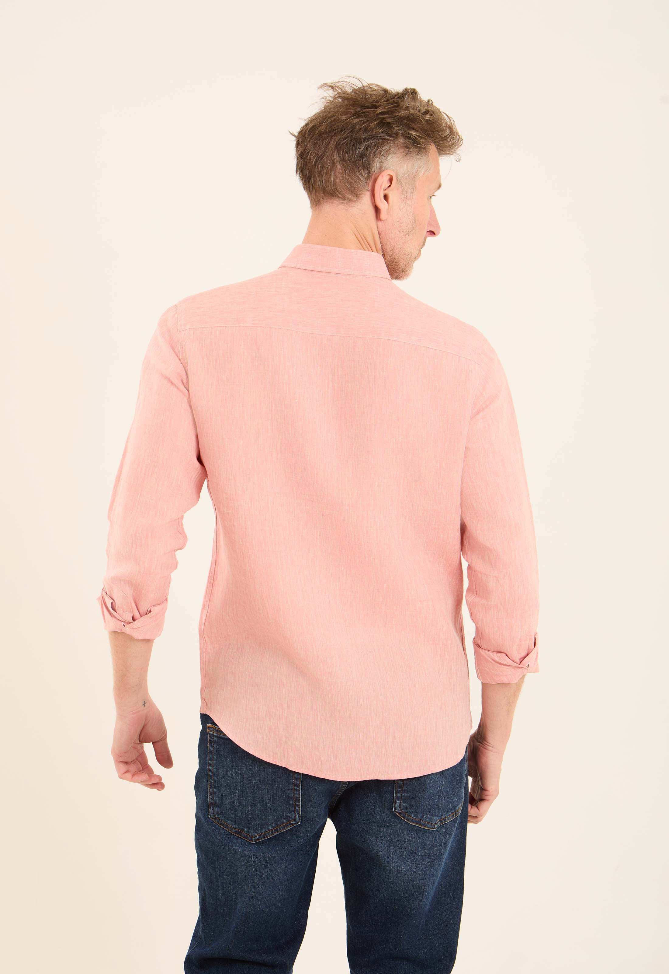 Textured Lightweight Summer Linen Shirt