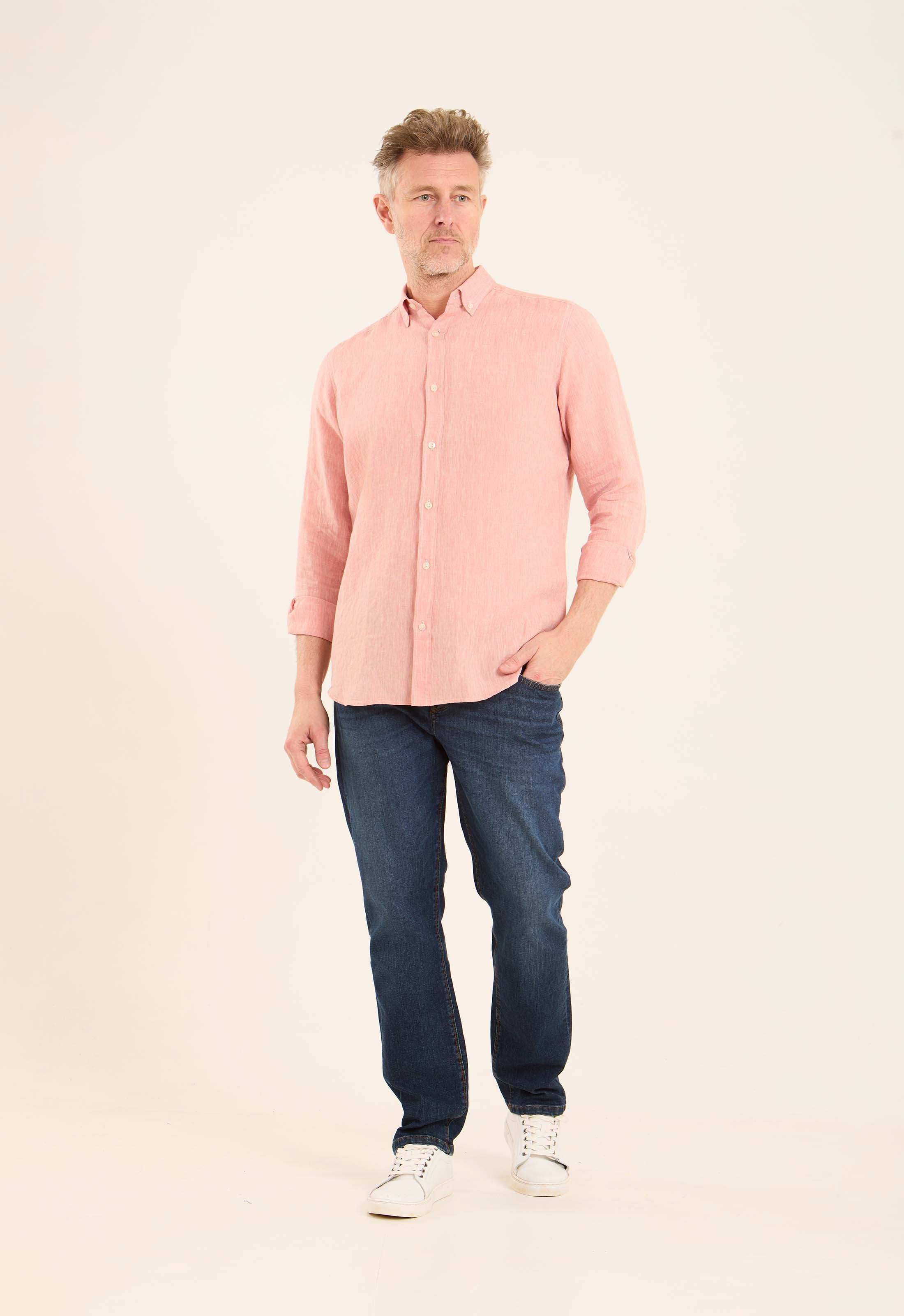 Textured Lightweight Summer Linen Shirt