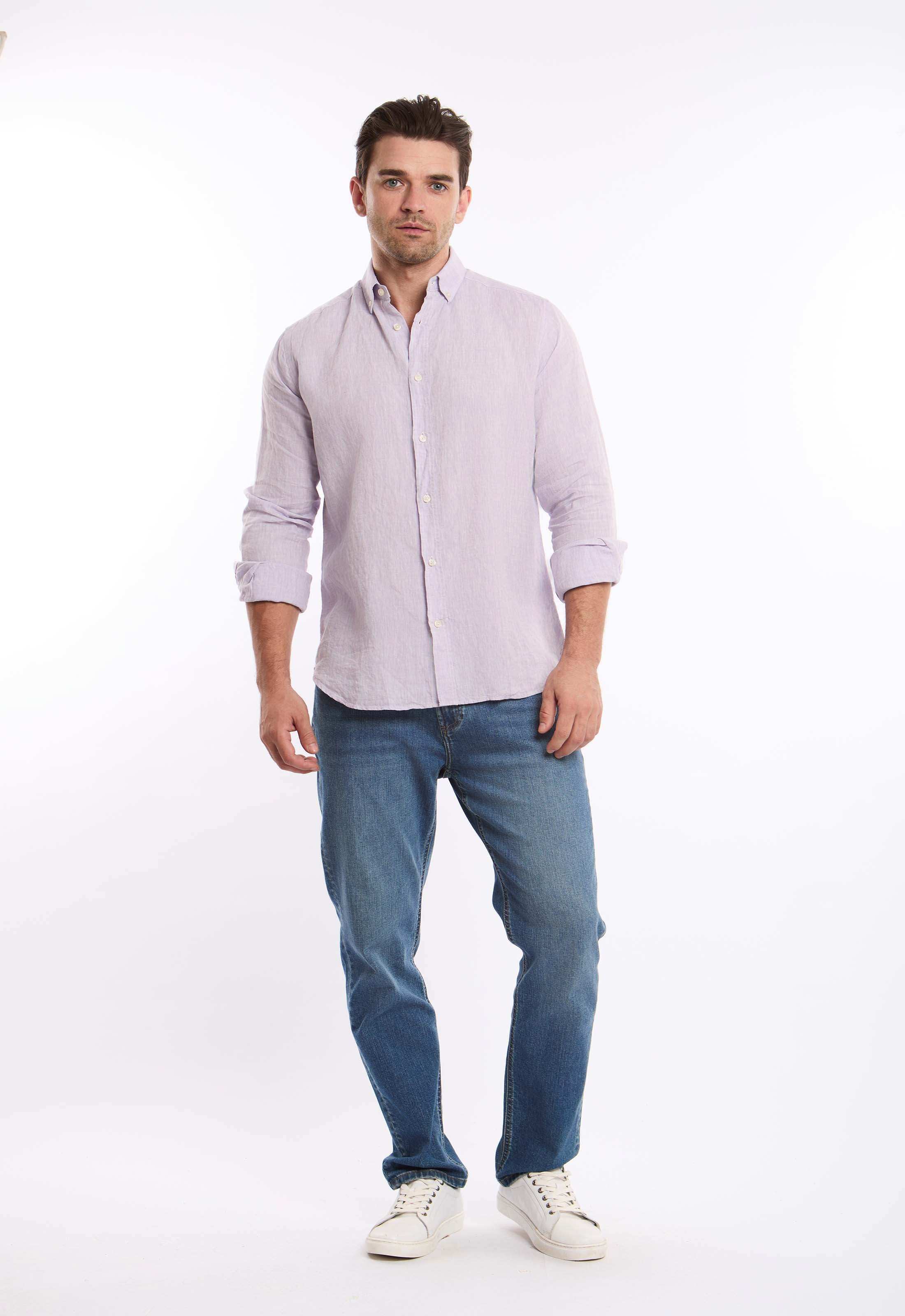 Textured Lightweight Summer Linen Shirt