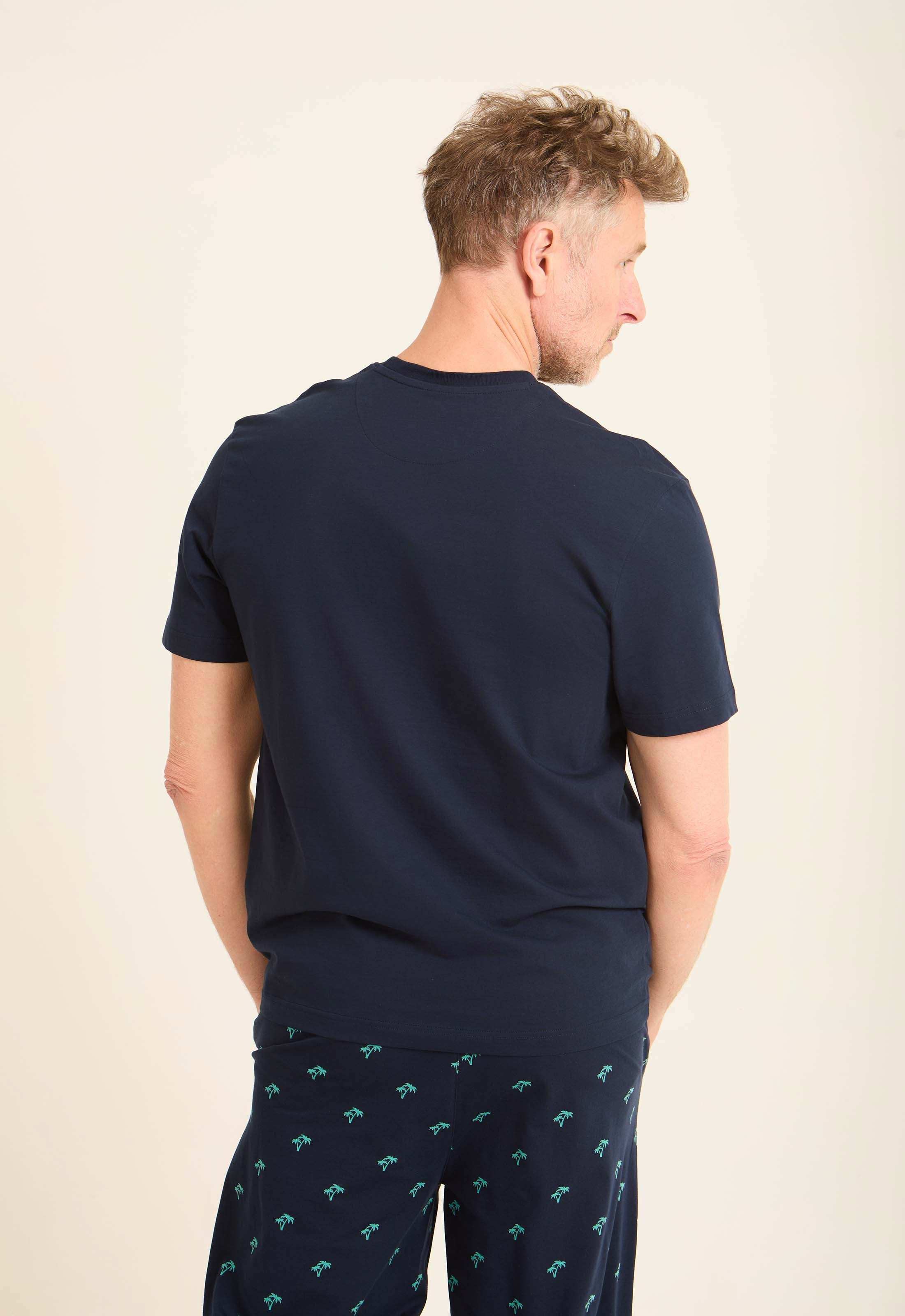 Printed Tee & Patterned Pants Comfy Pajama Set