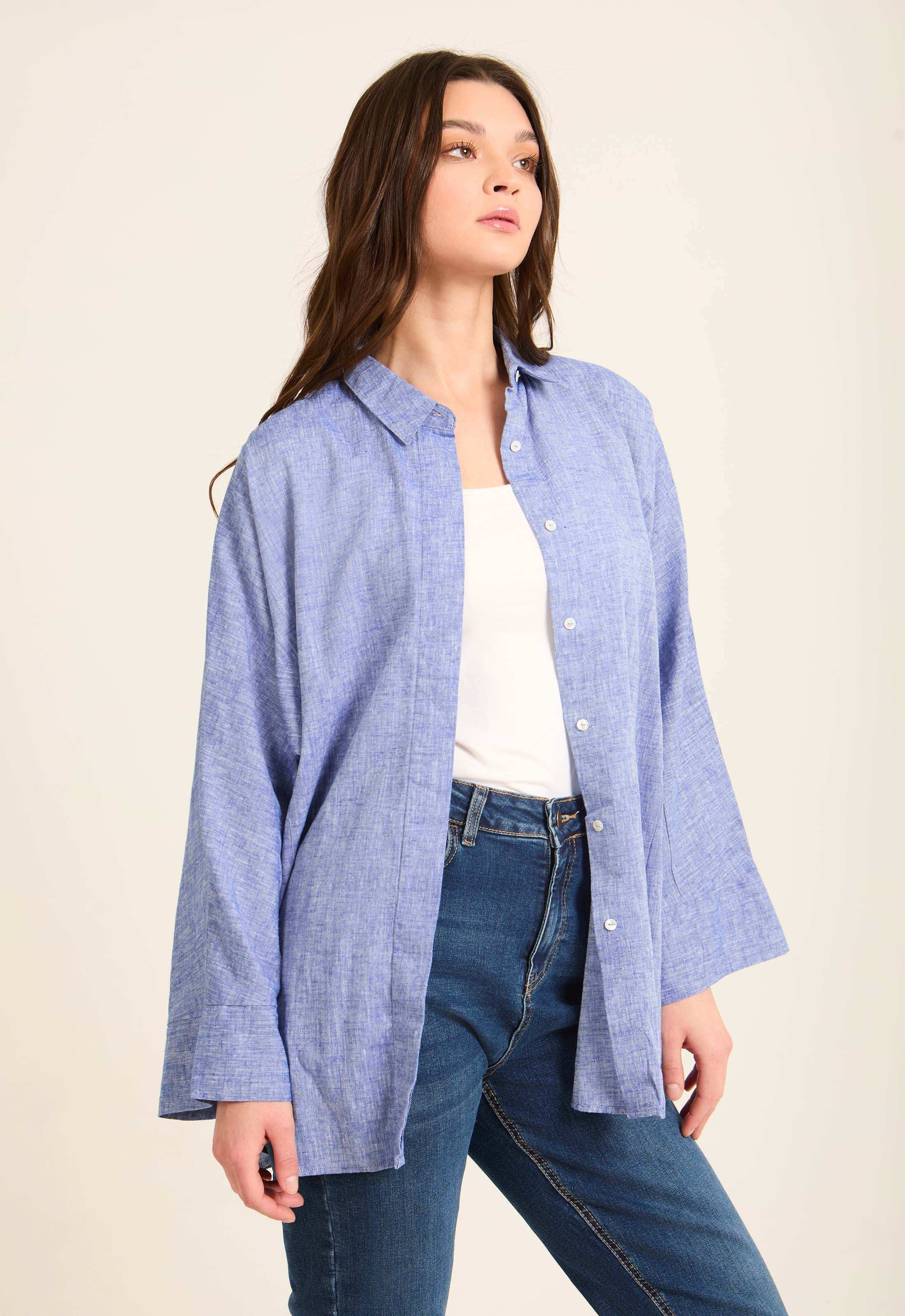Versatile Oversized Linen Shirt