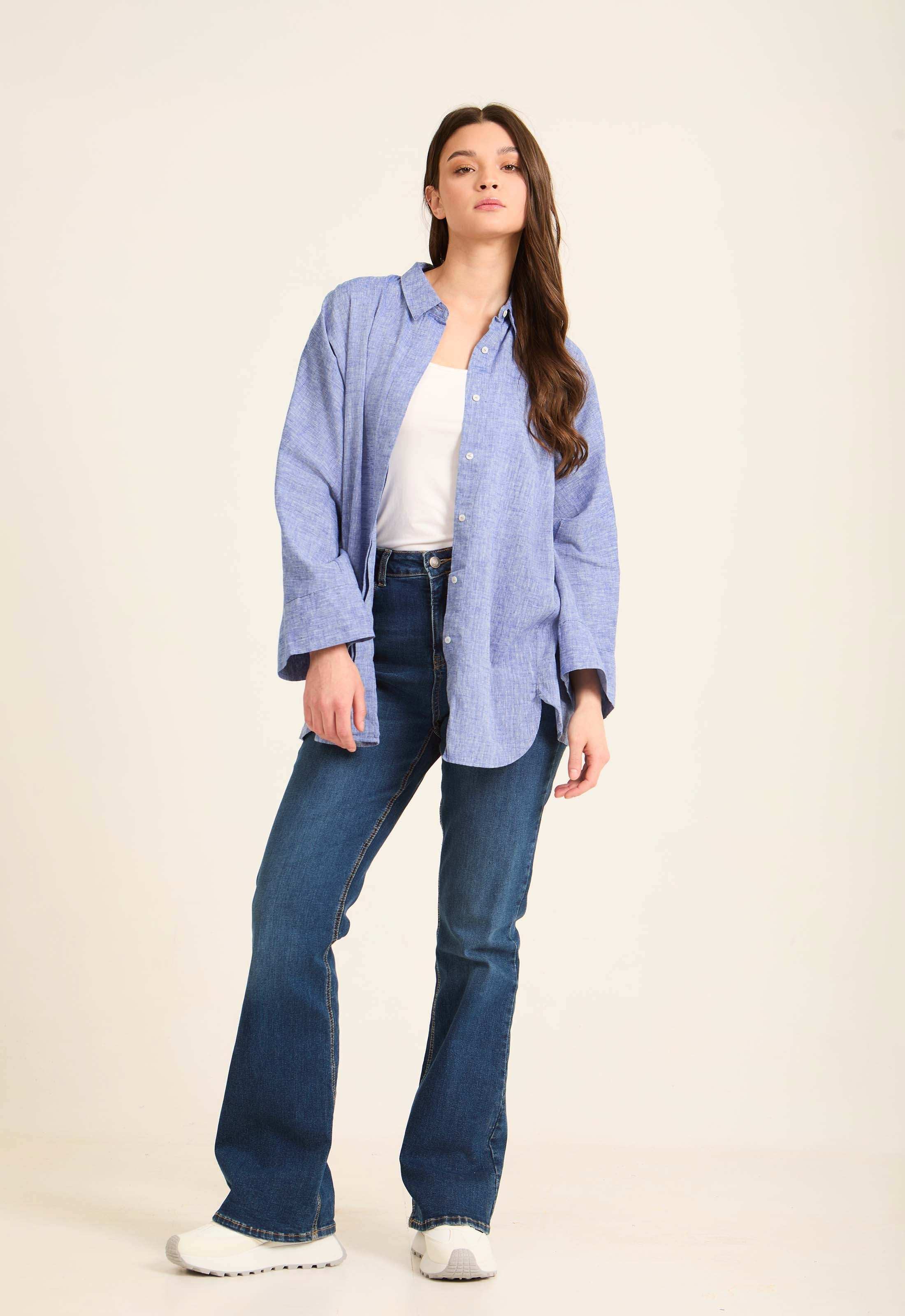Versatile Oversized Linen Shirt