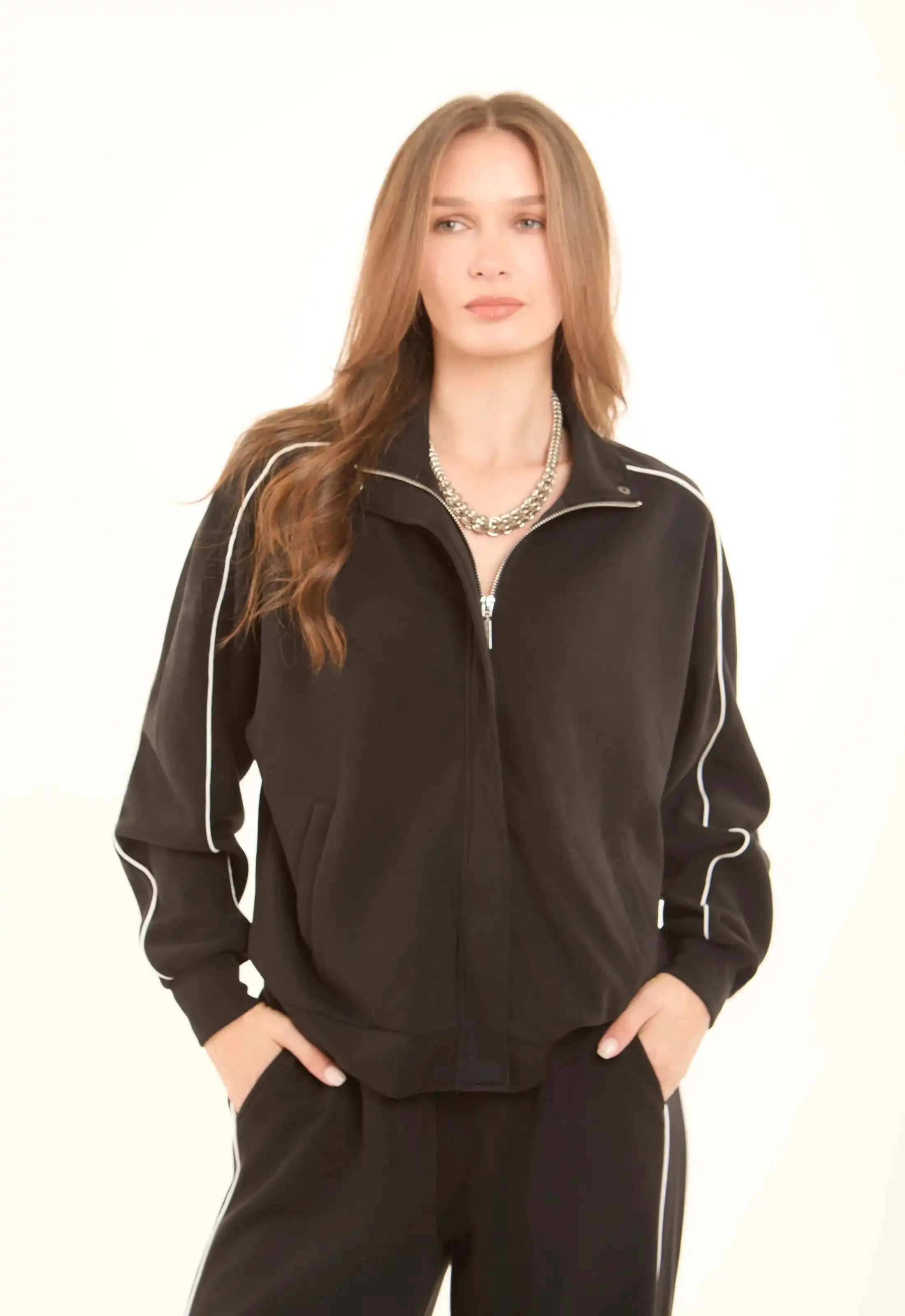 Comfy Long Sleeves Zipped Jacket