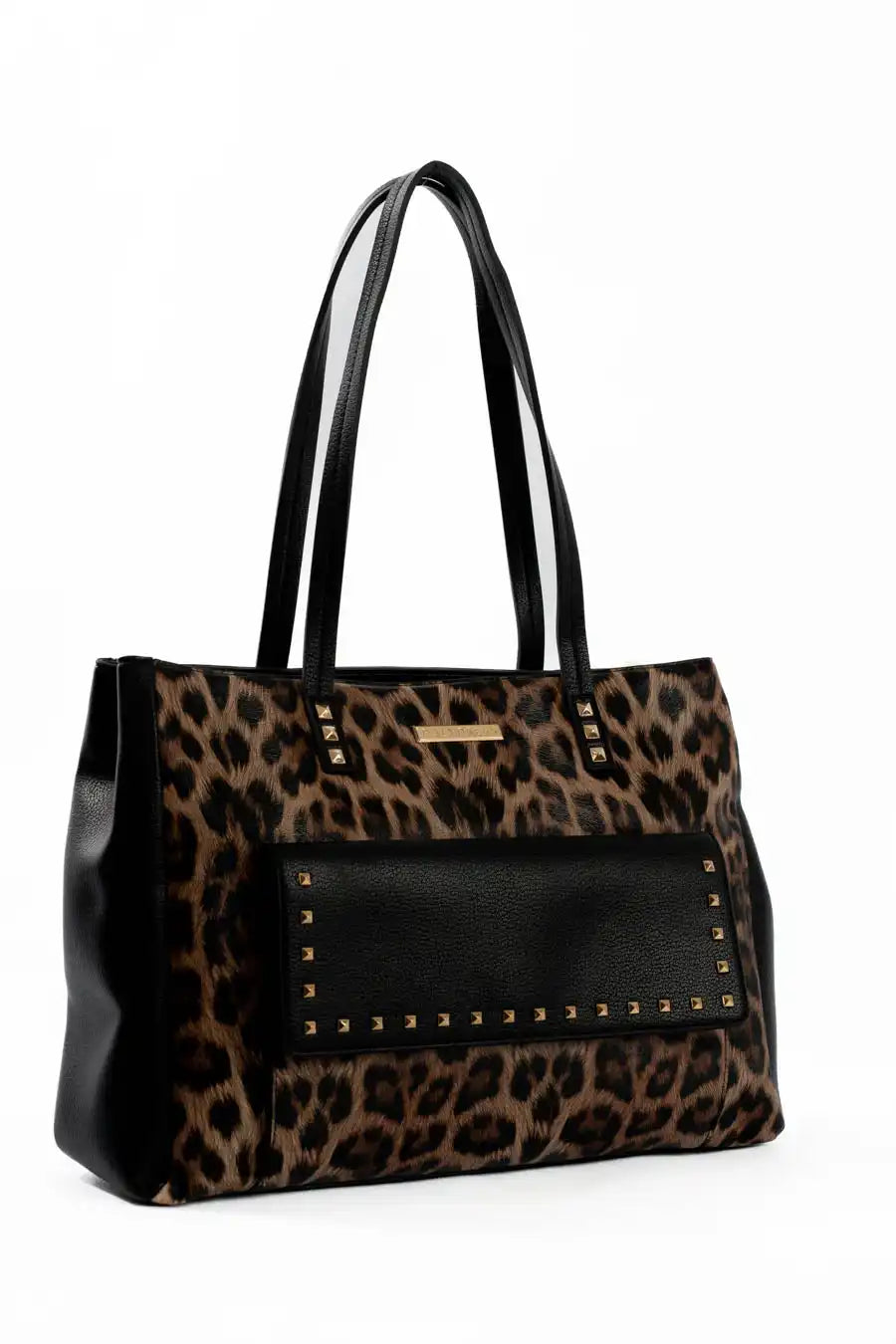 حقيبة يد أنيقة من نوع Leopard مع جيب مسنن