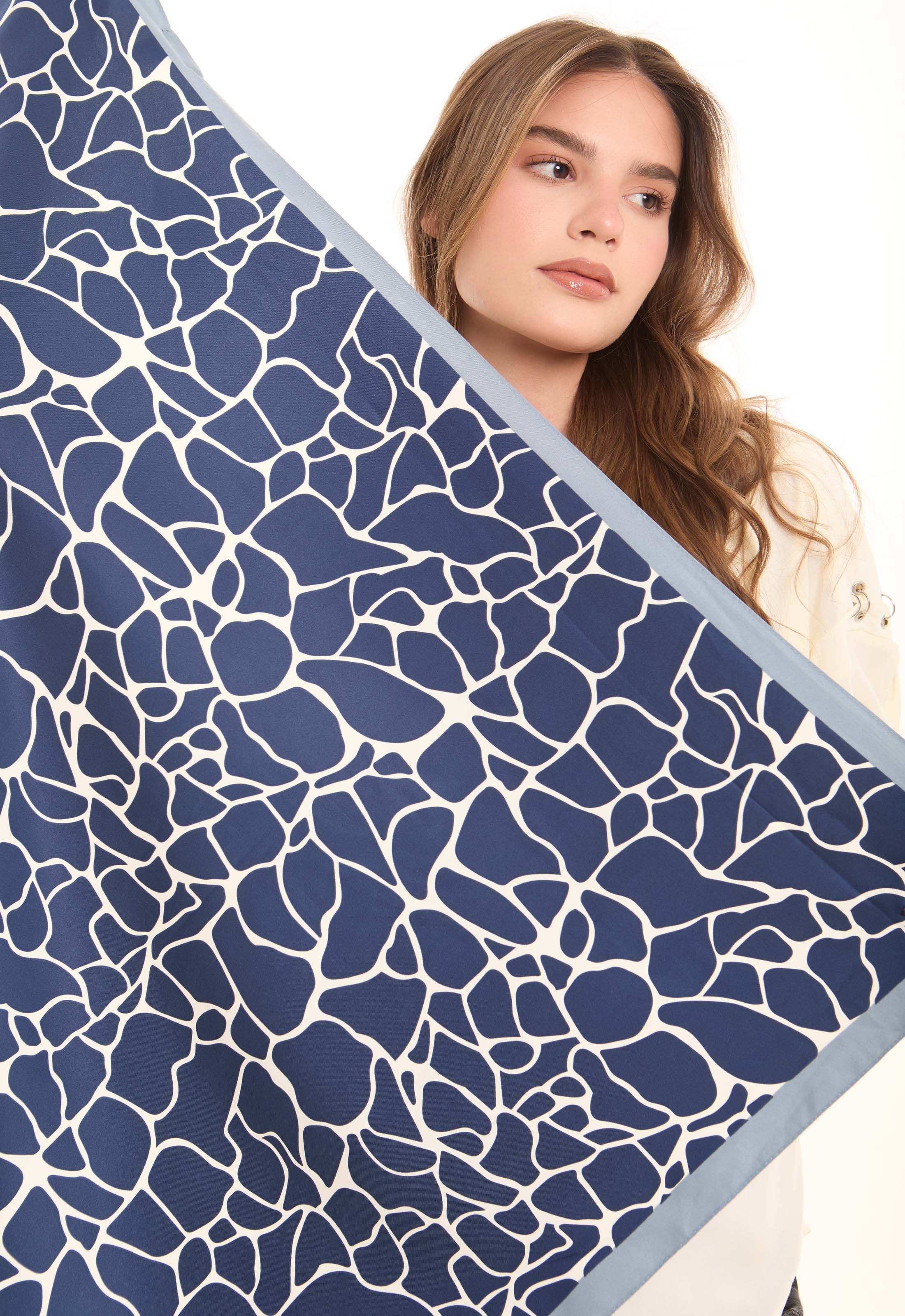 Abstract Print Square Scarf Design