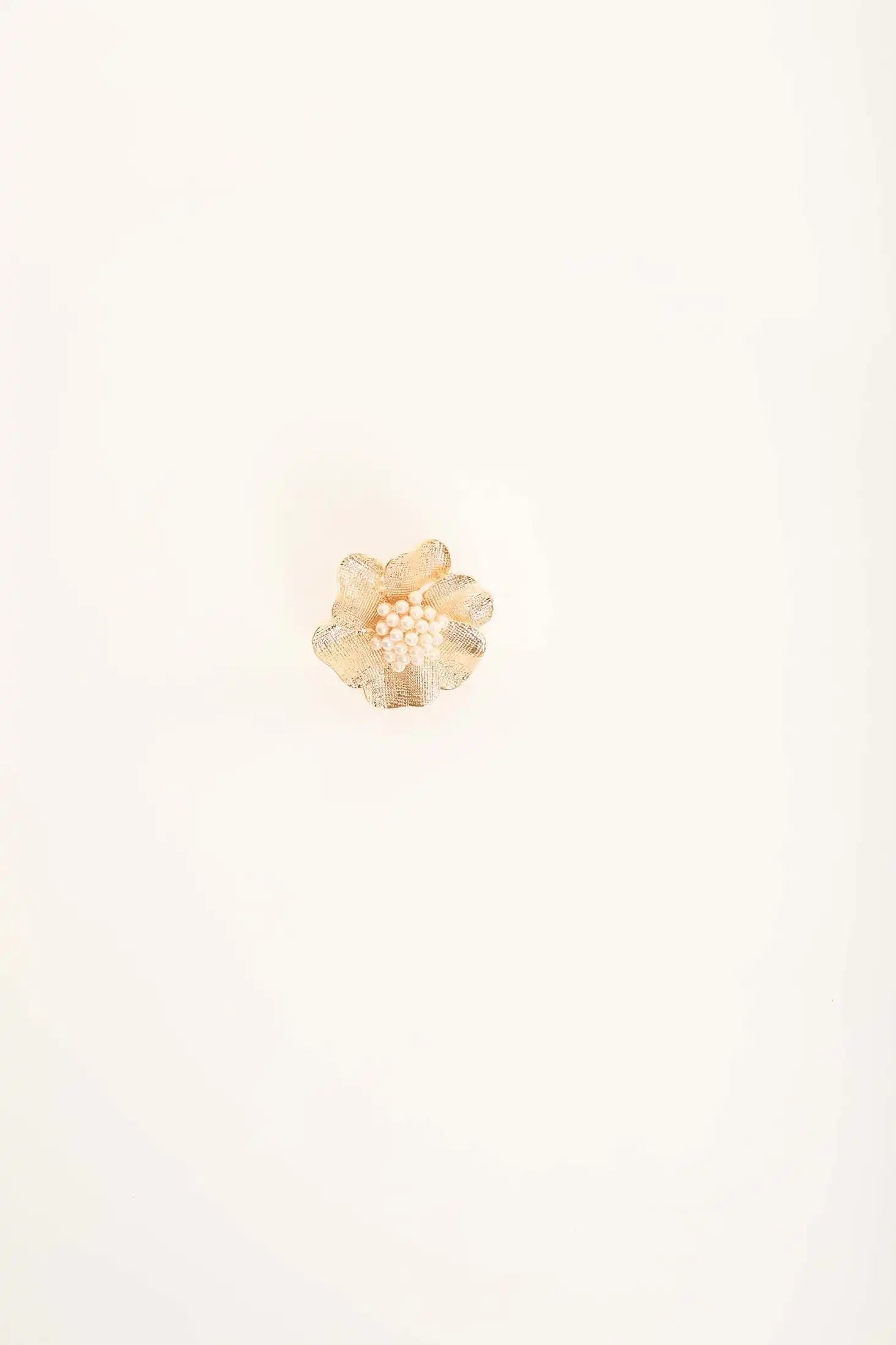 Floral Pearl Accent Ring