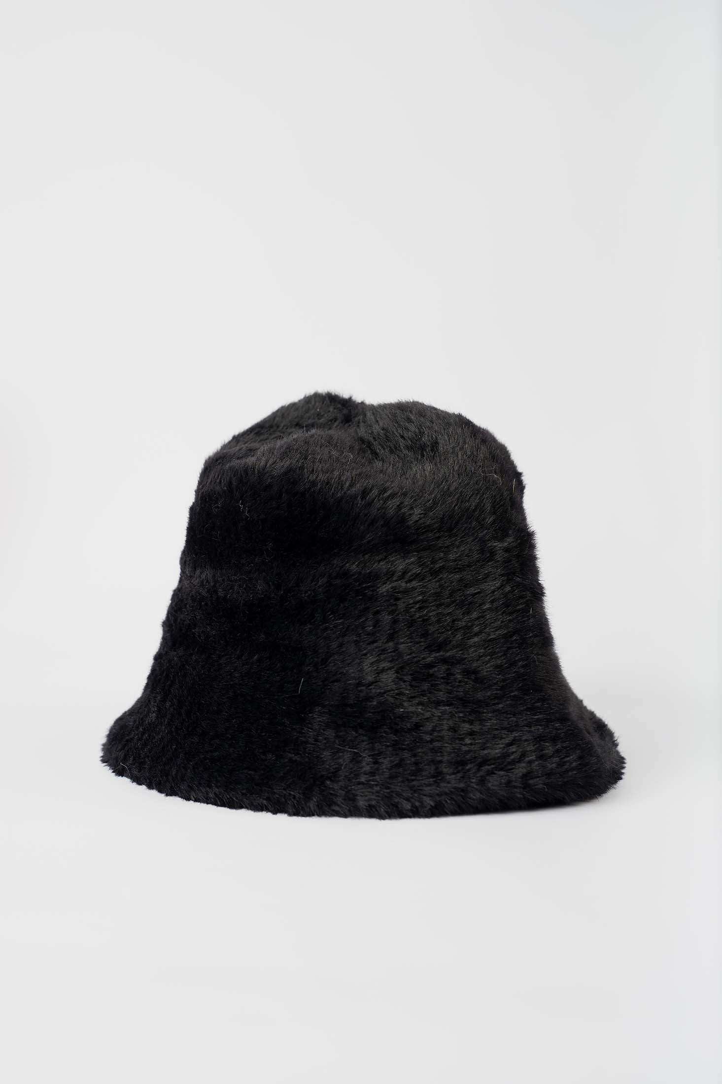 Fluffy Faux Fur Beige Bucket Hat