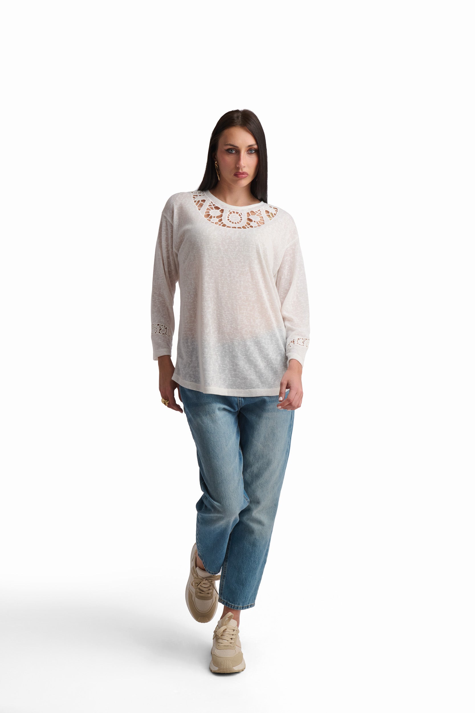 Soft Ivory Long Sleeve Top