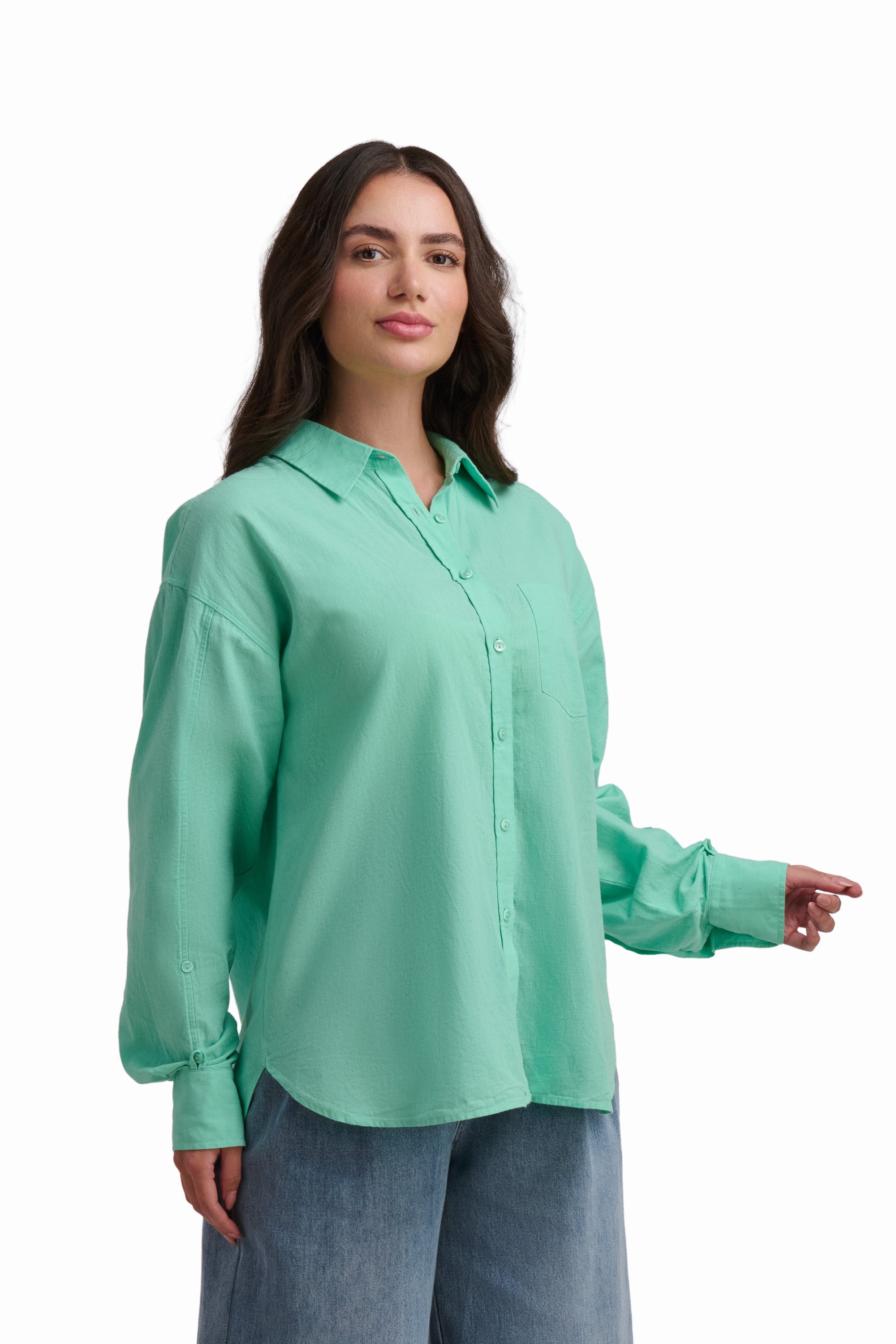 Cream Cotton-Linen Shirt