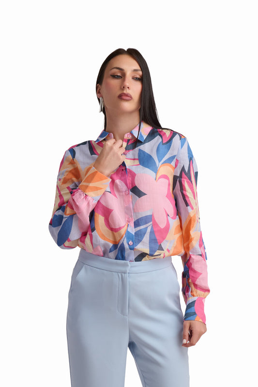 Vibrant Printed Statement Blouse