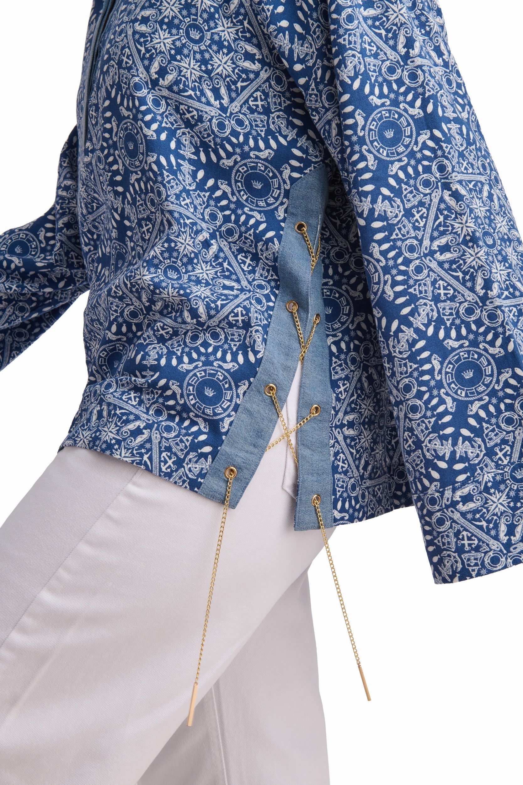 Blue Patterned Shirt
