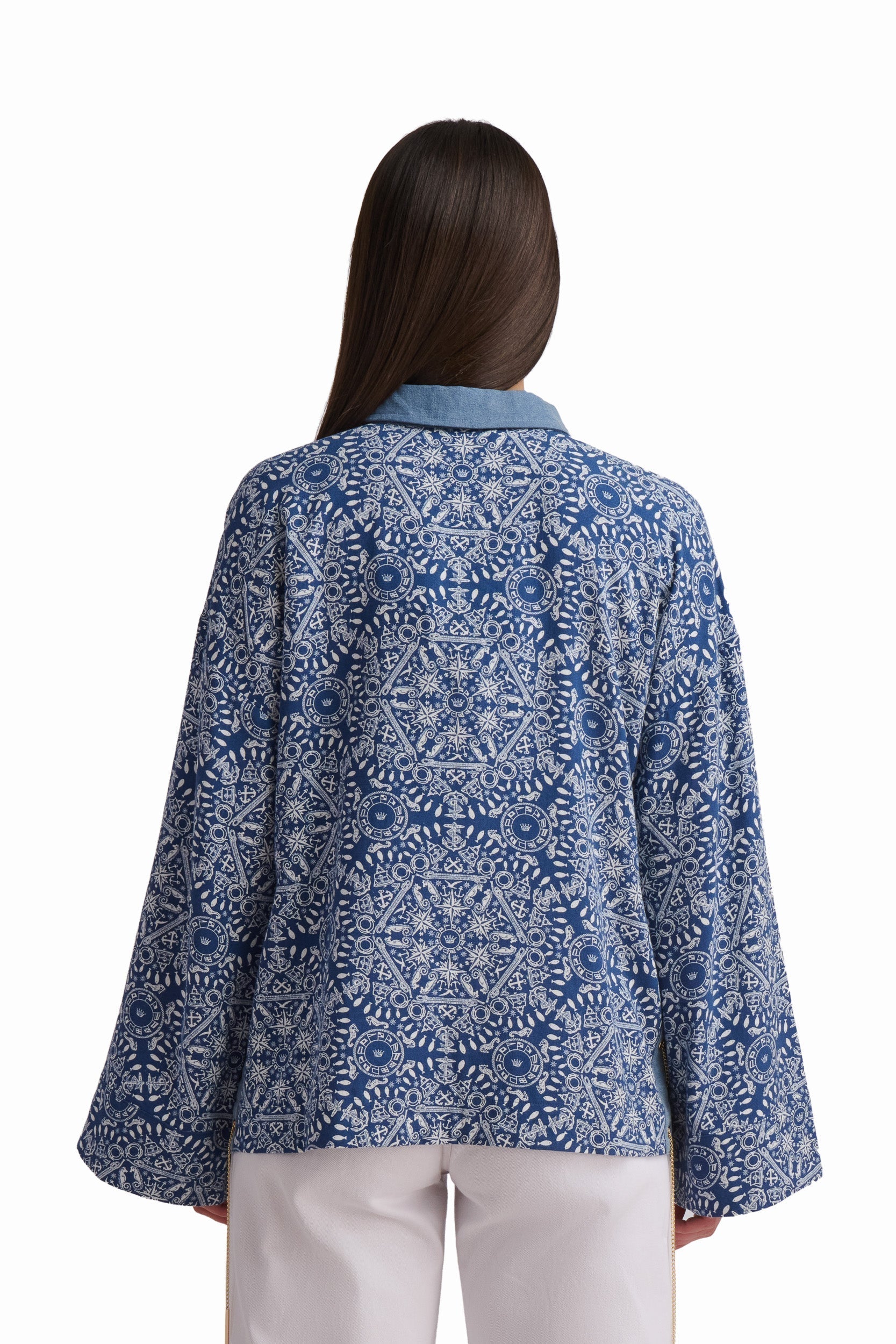 Blue Patterned Shirt