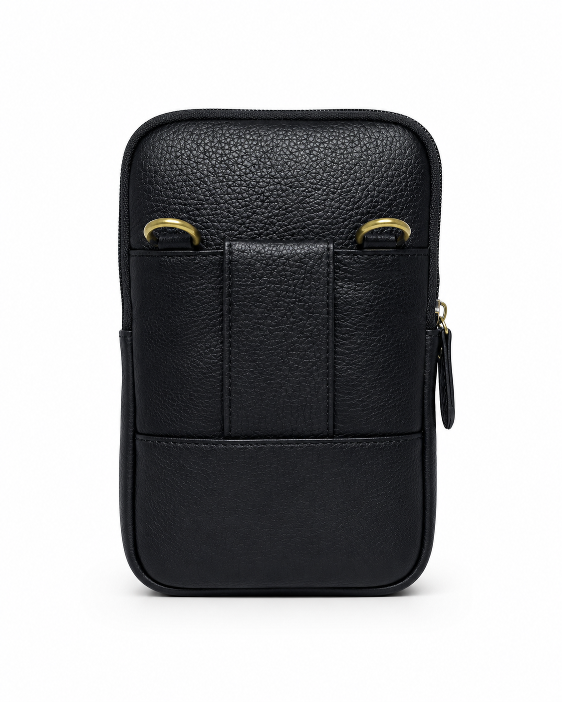 Black Leather Crossbody Bag